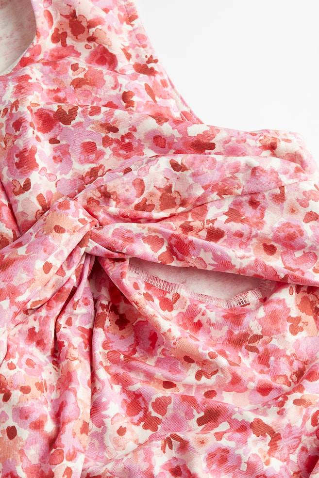 MAMA Cotton nursing dress - Pink/Floral/Black - 3