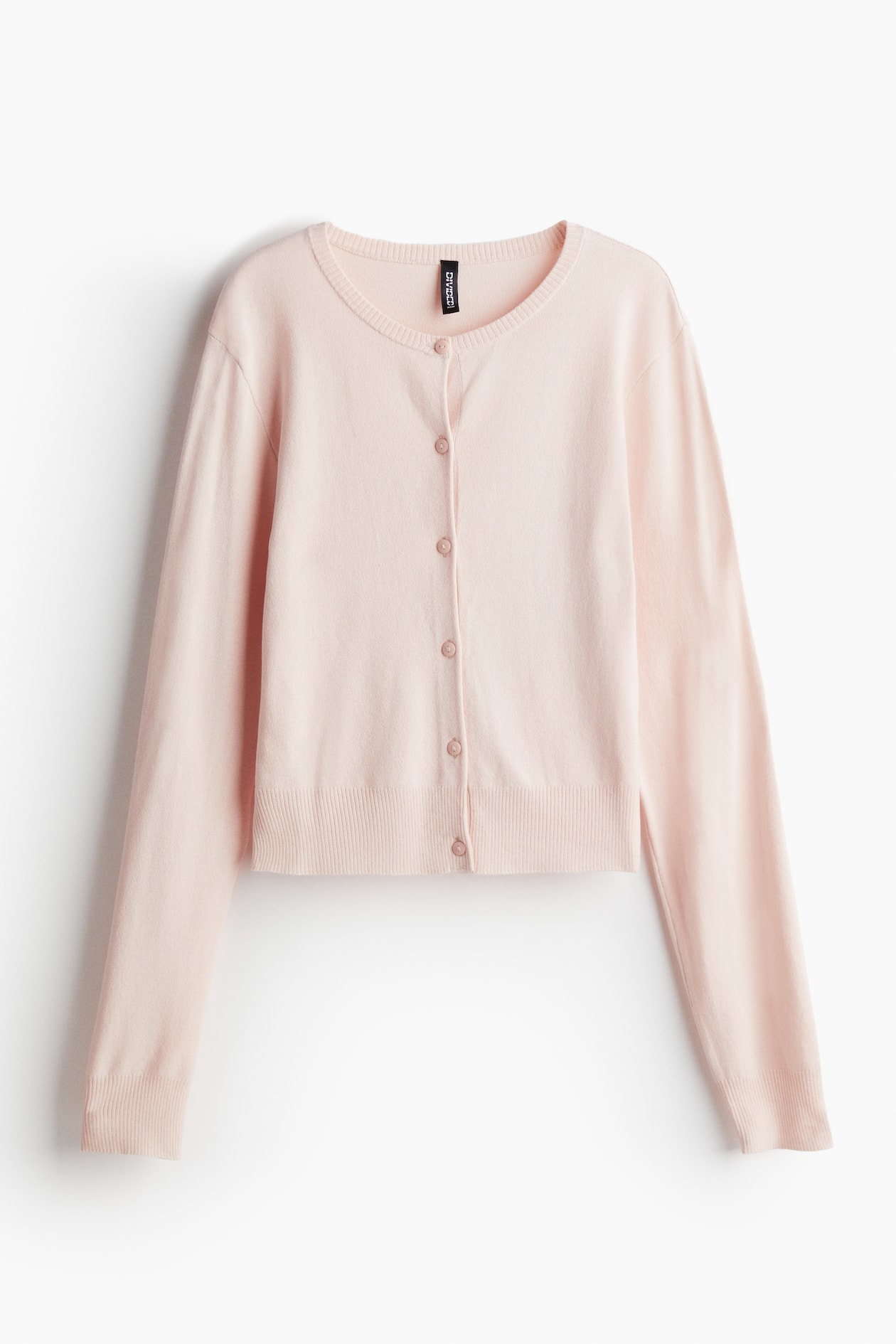 Fine-knit cardigan Light pink Ladies H&M IN