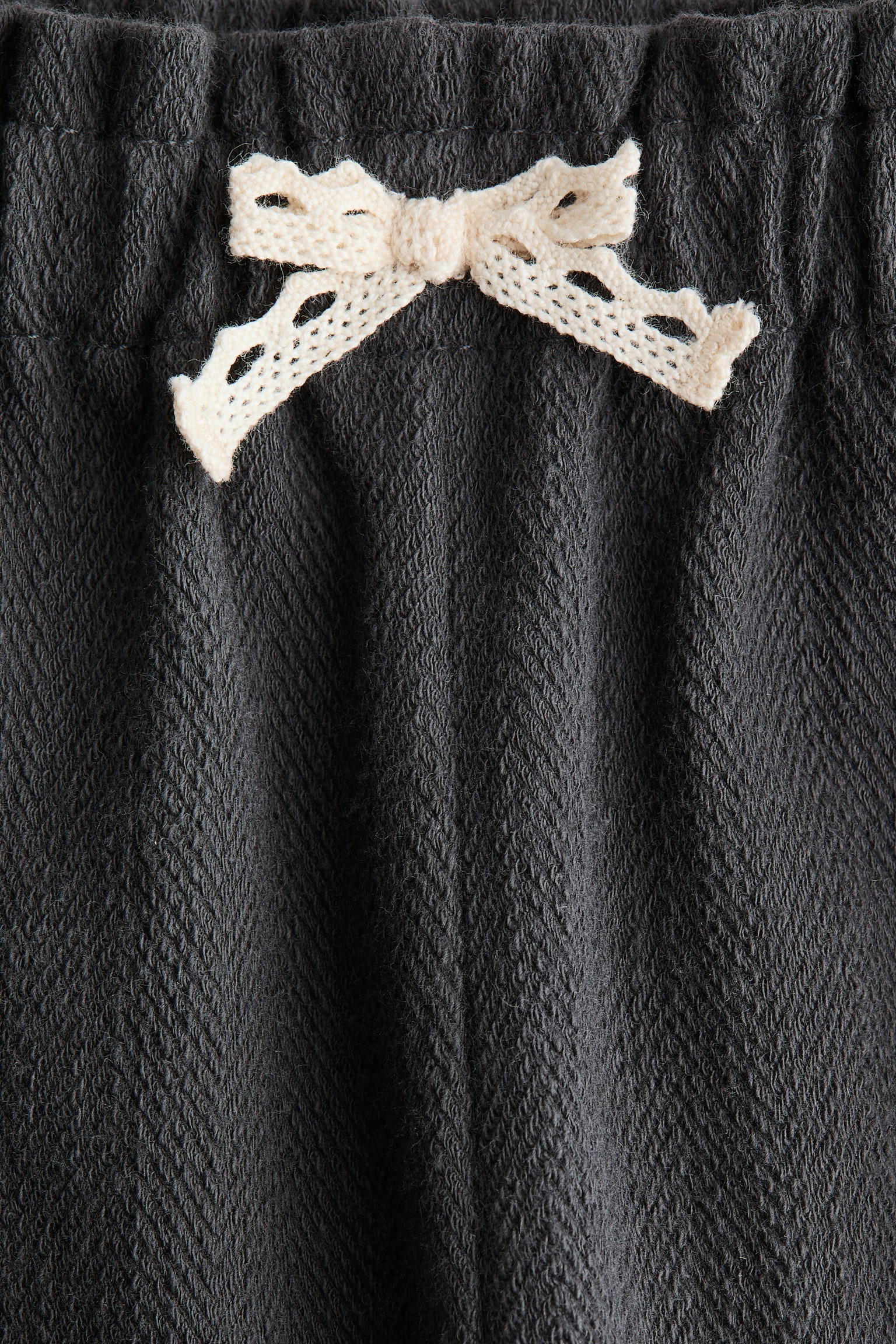Pantaloni de bumbac texturat - Gri-închis/Bej-deschis/Roz-deschis - 2