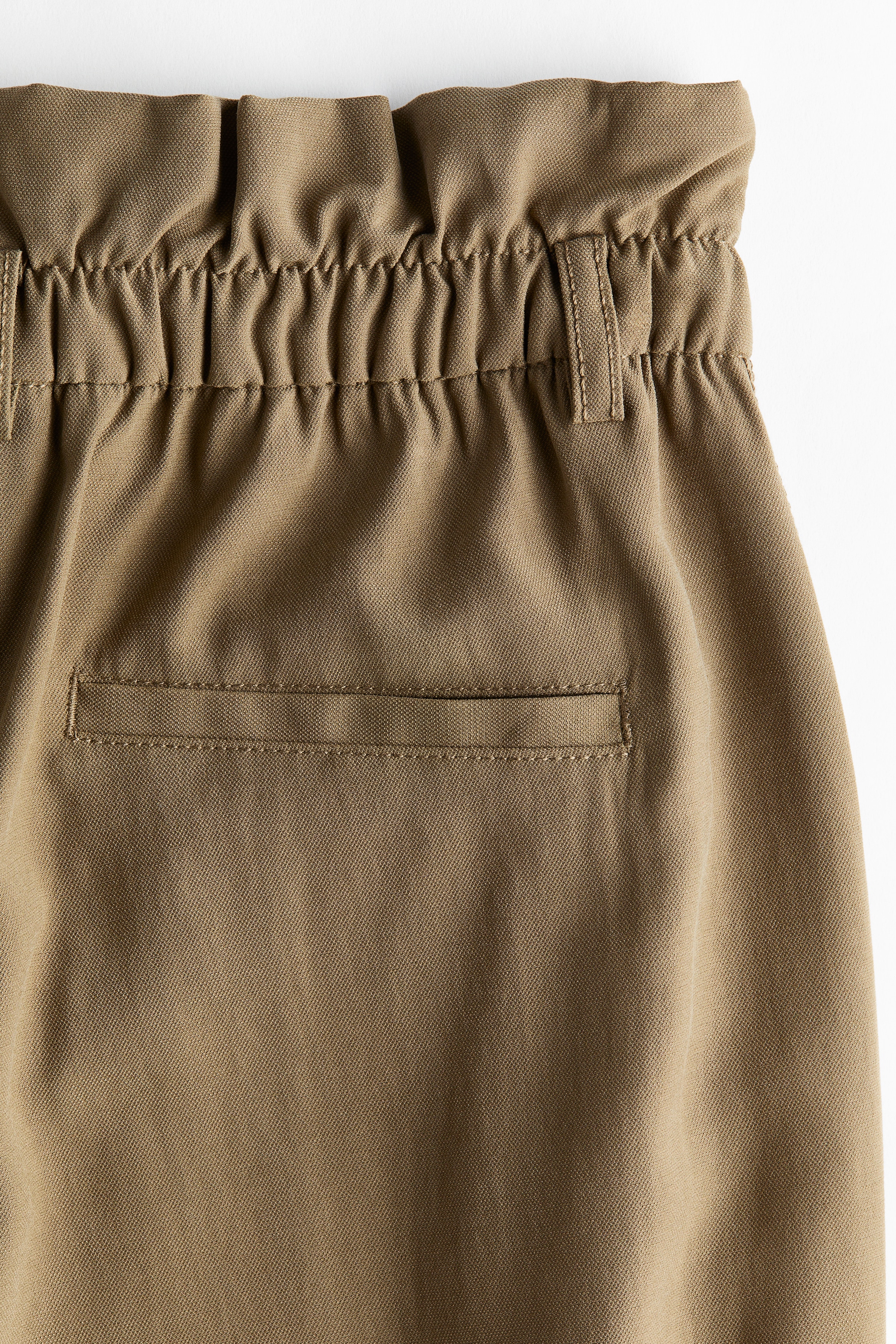 Barrel paper bag trousers