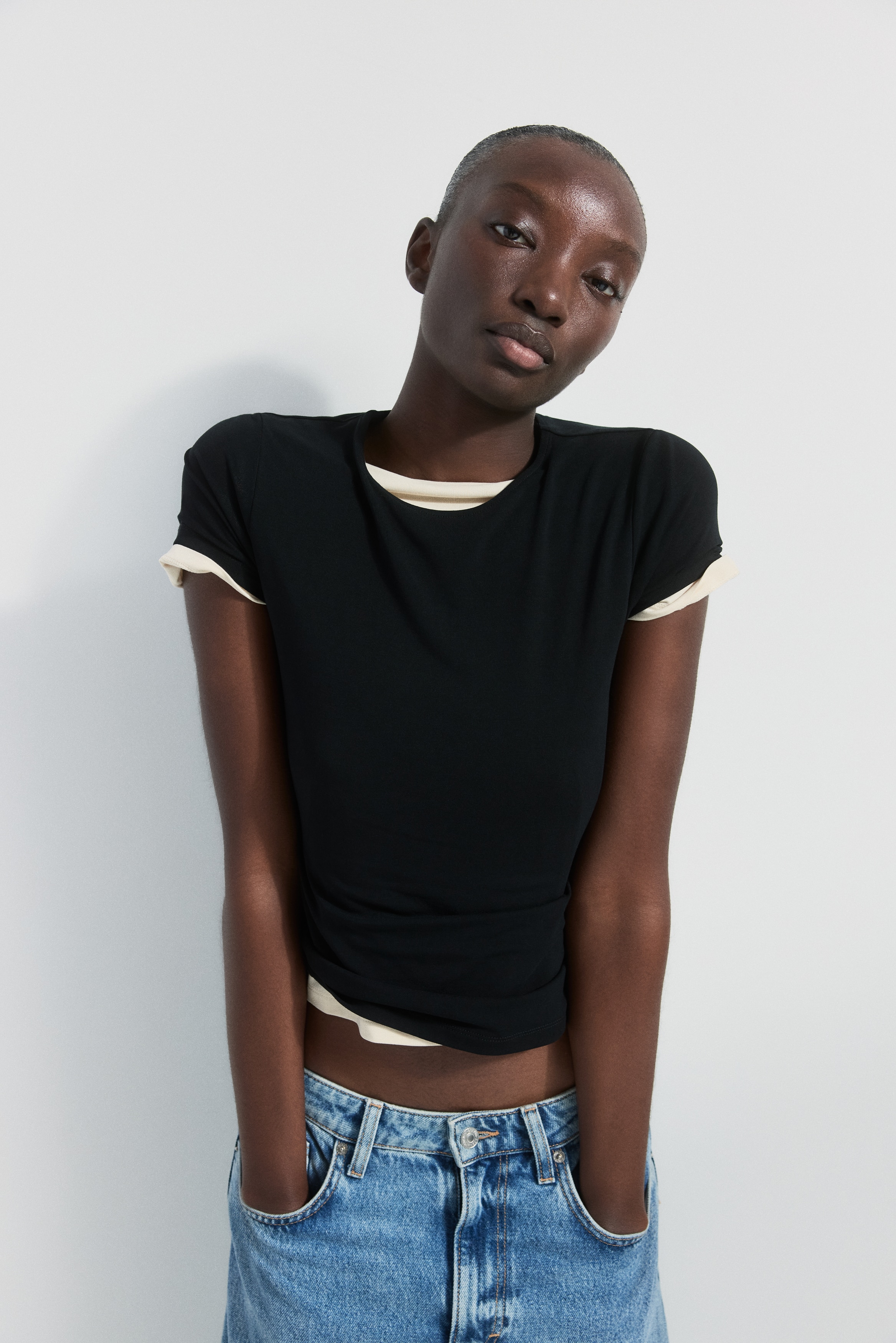 Fitted Viscose T-Shirt - thumbnail 9
