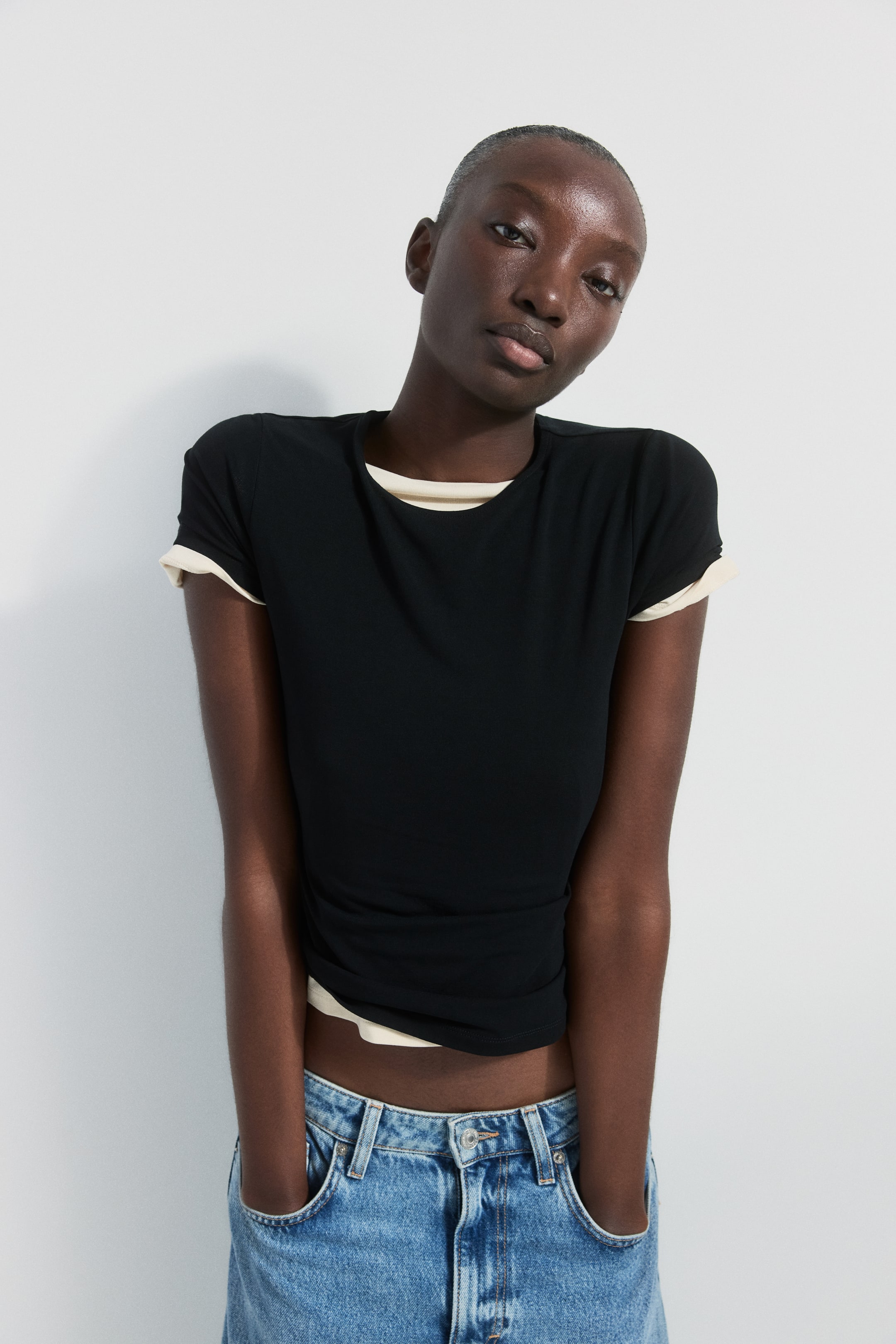 Fitted Viscose T-Shirt