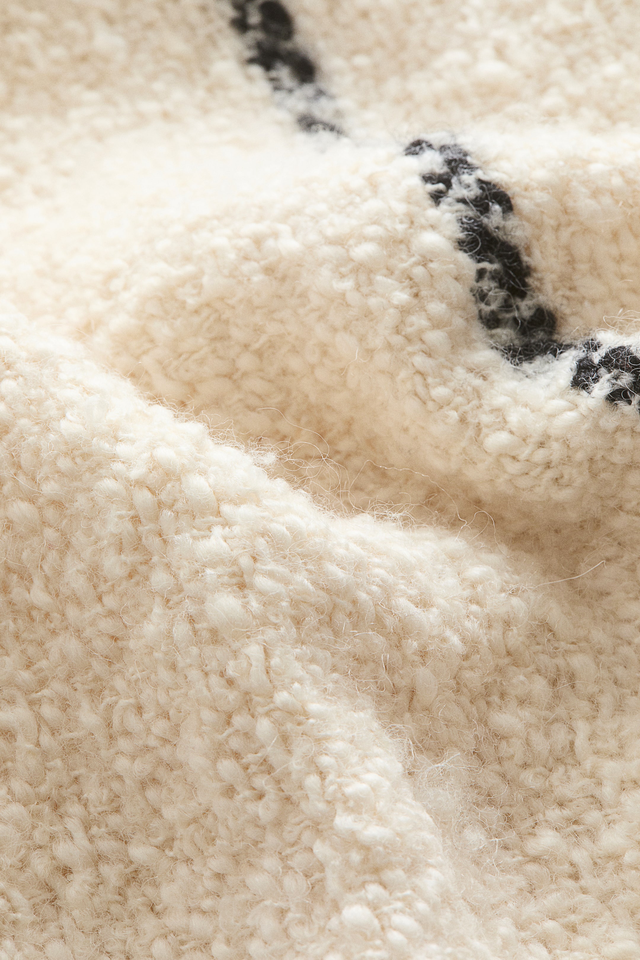 Wool-Blend Bouclé Cushion Cover