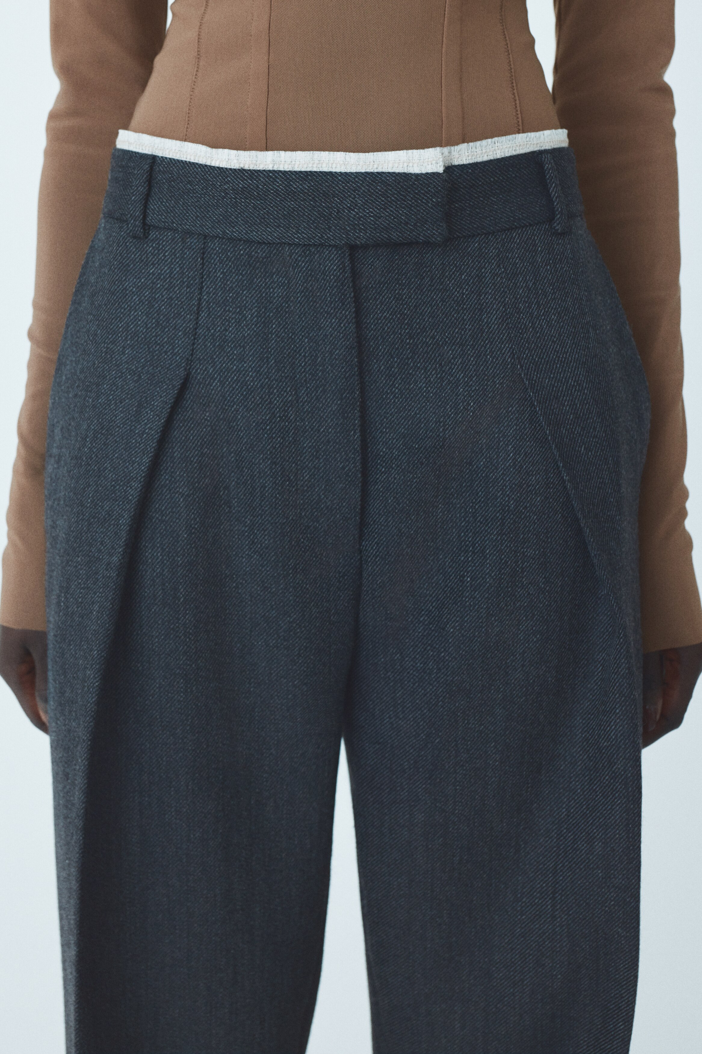 Tailored wool trousers