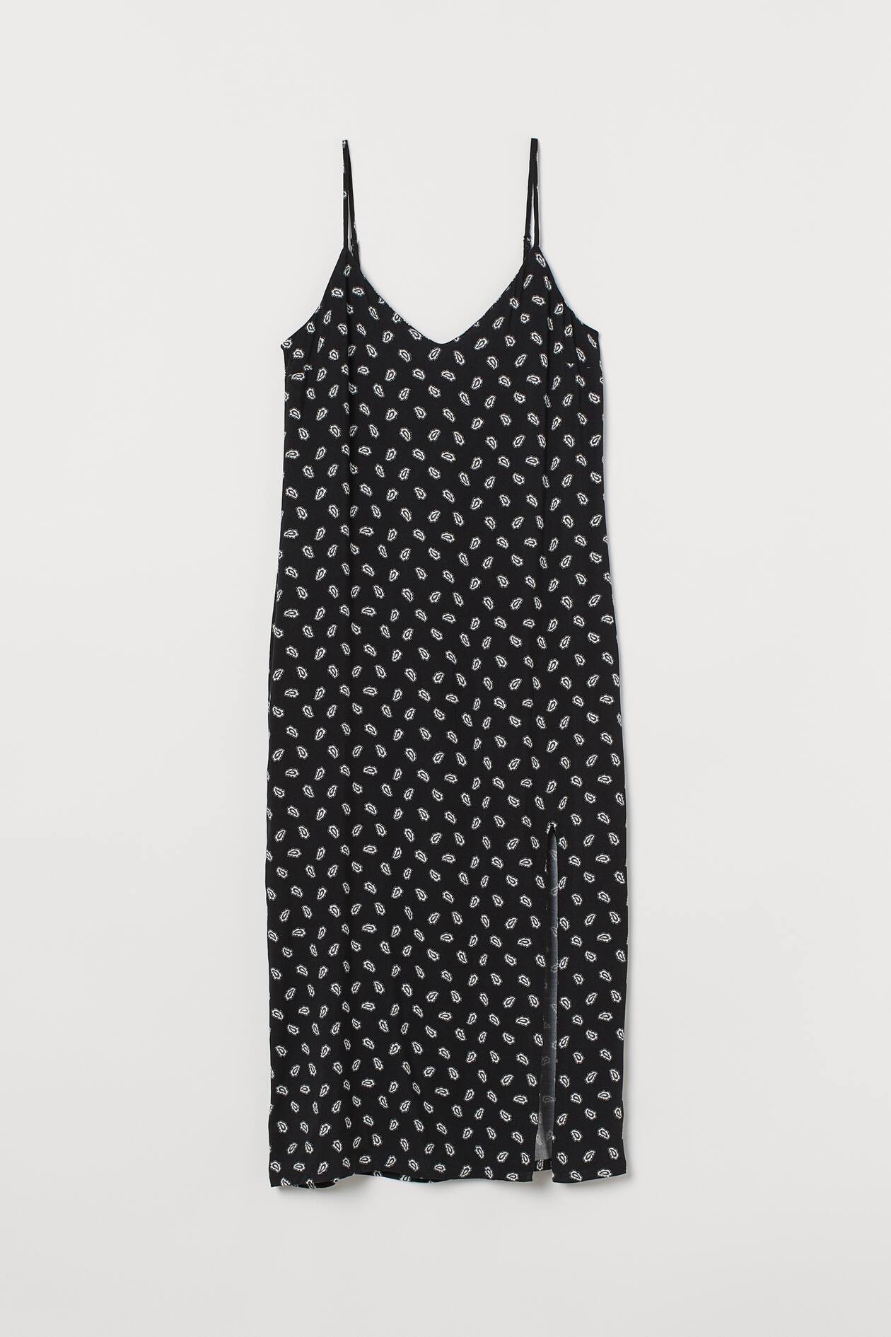 Calf-length Dress - Black/paisley-patterned - Ladies | H&M US