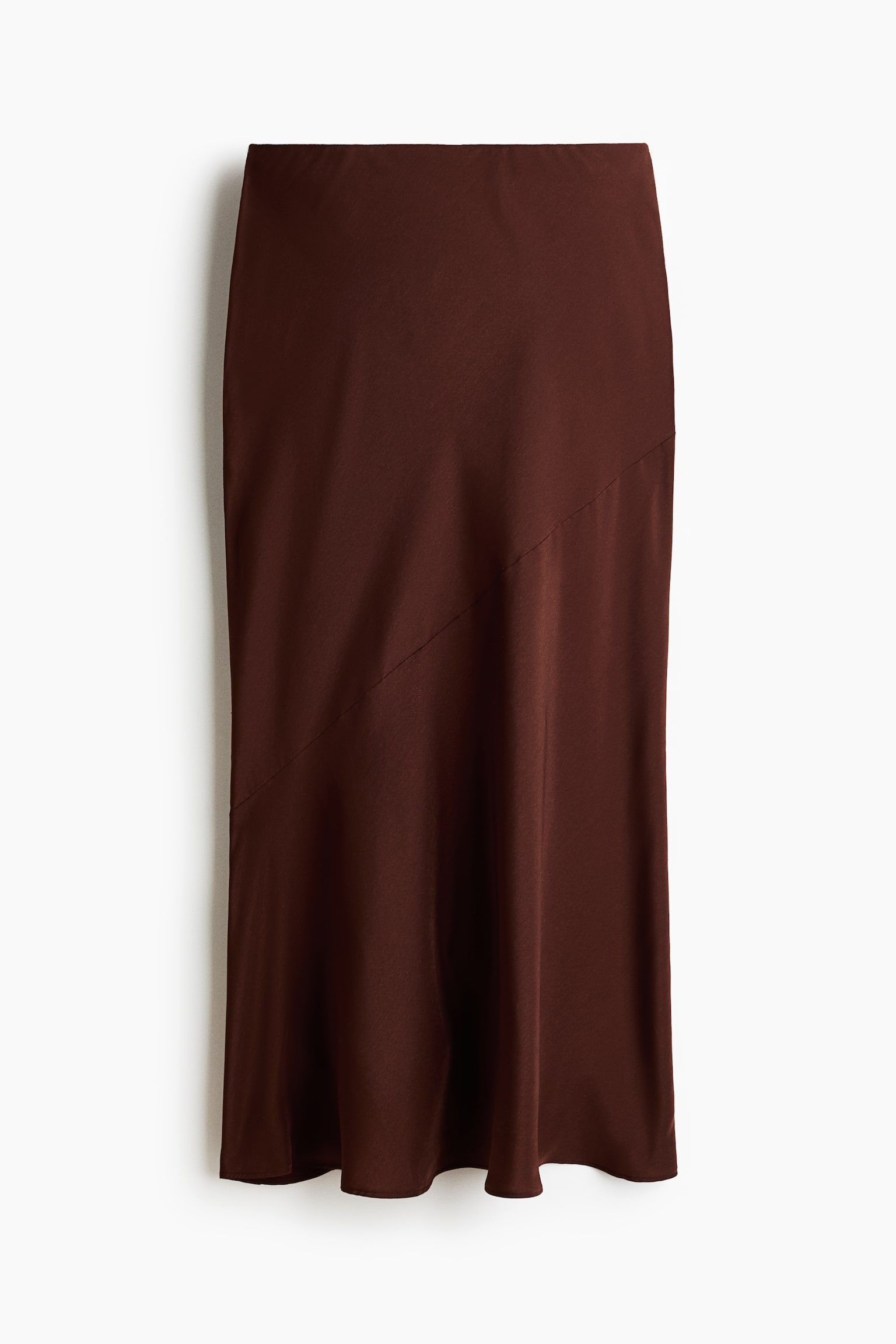 Satin slip skirt - Rust brown/Brown/Leopard print/Orange