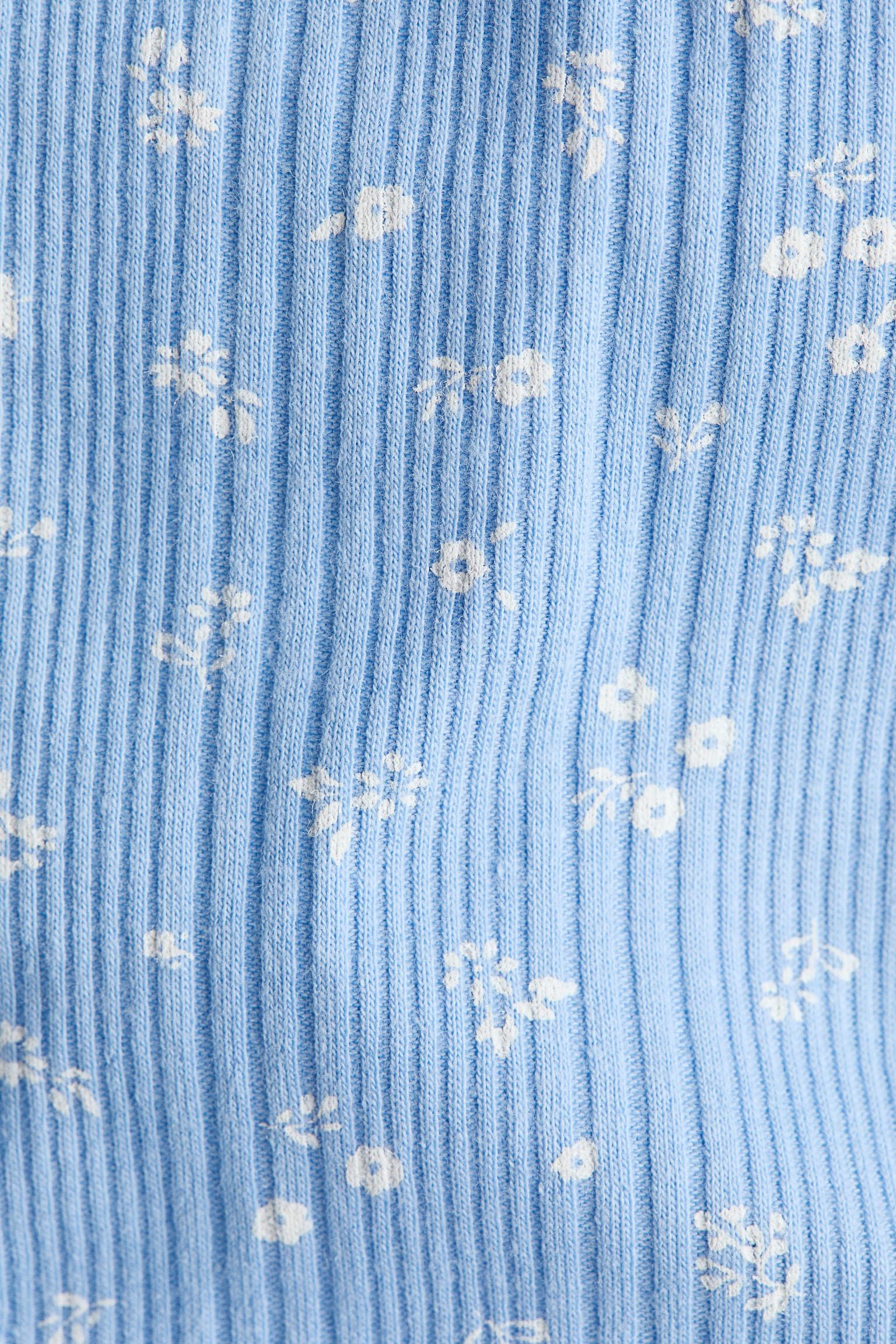 Top en jersey côtelé - Bleu/fleuri/Blanc/cœurs/Rose/coccinelles - 5