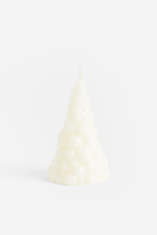 Tree-shaped candle - White/Black - 1