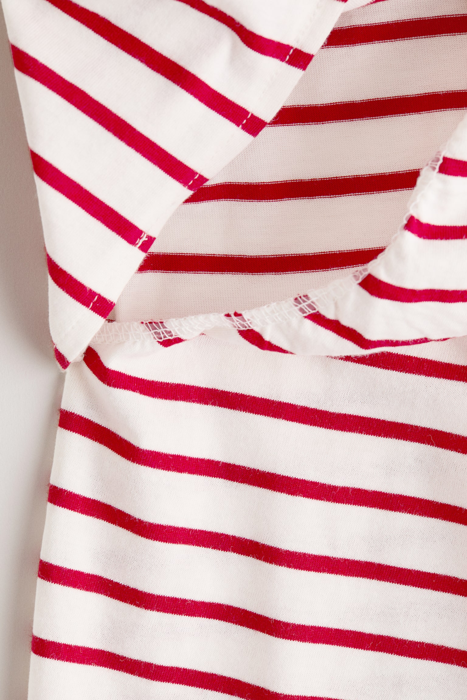 MAMA חולצת הנקה מכותנה - לבן/אדום פסים/לבן/פסים - 4