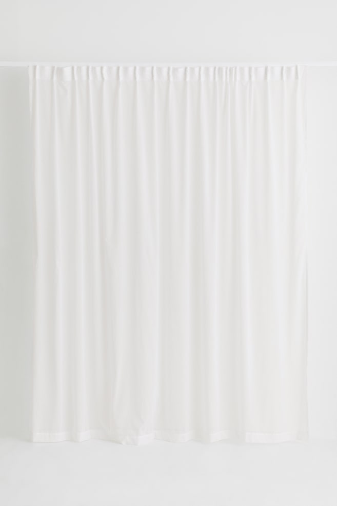 1-pack wide curtain length - White/Light beige/Light green - 4