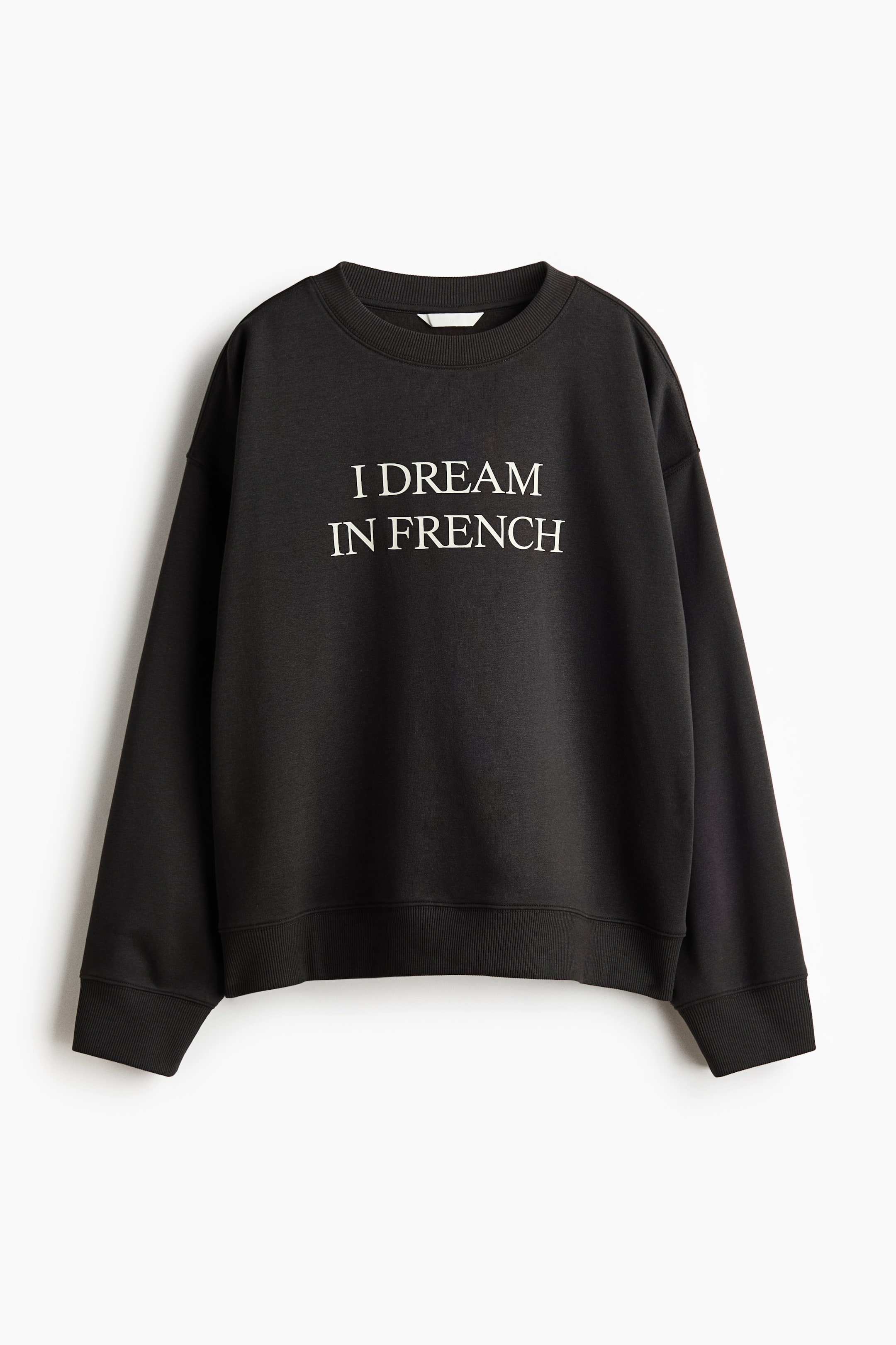 Sweatshirt with Text Motif