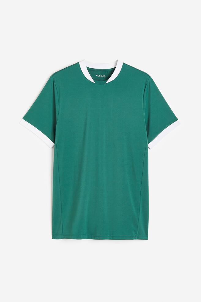 DryMove™ Tennis T-shirt - Dark green/White/Black/White/White/Dark green - 2