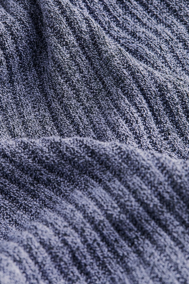 MAMA 2-piece rib-knit set - Blue marl - 3
