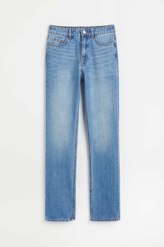 Slim High Jeans - Blå - 1
