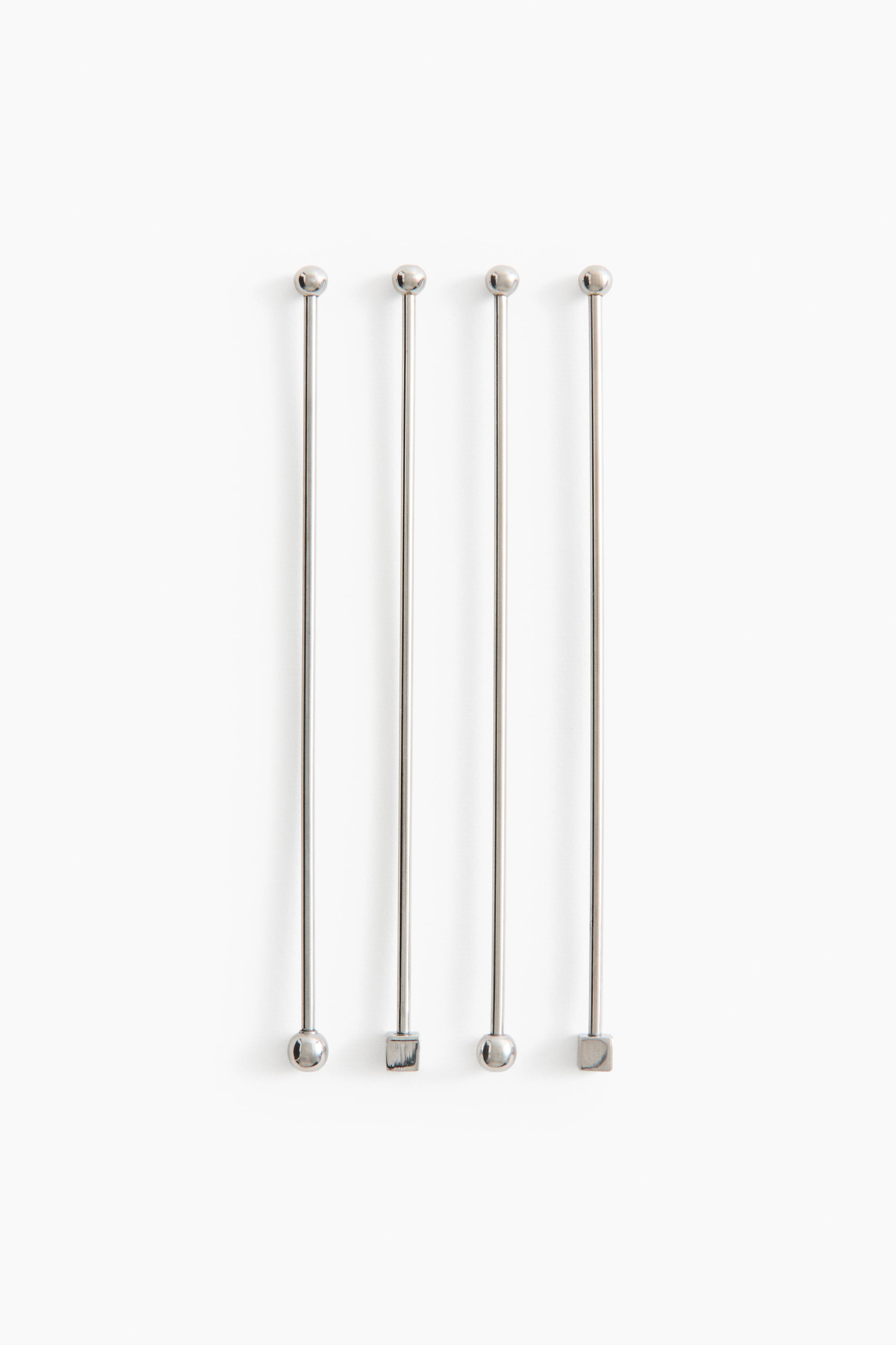 4-Pack Stainless Steel Drink Stirrers