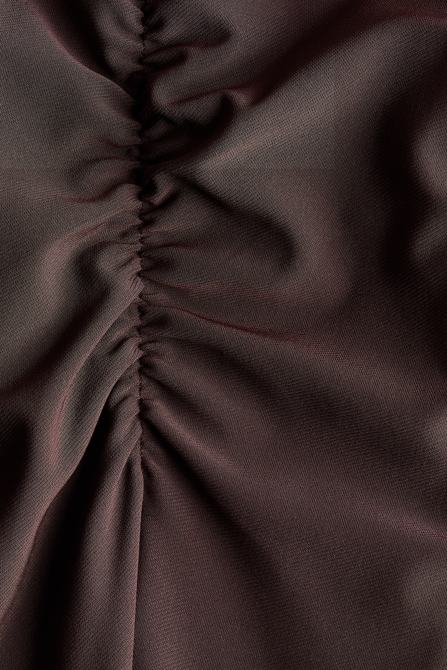 Gathered strappy dress - Café oscuro/Rojo teja - 3