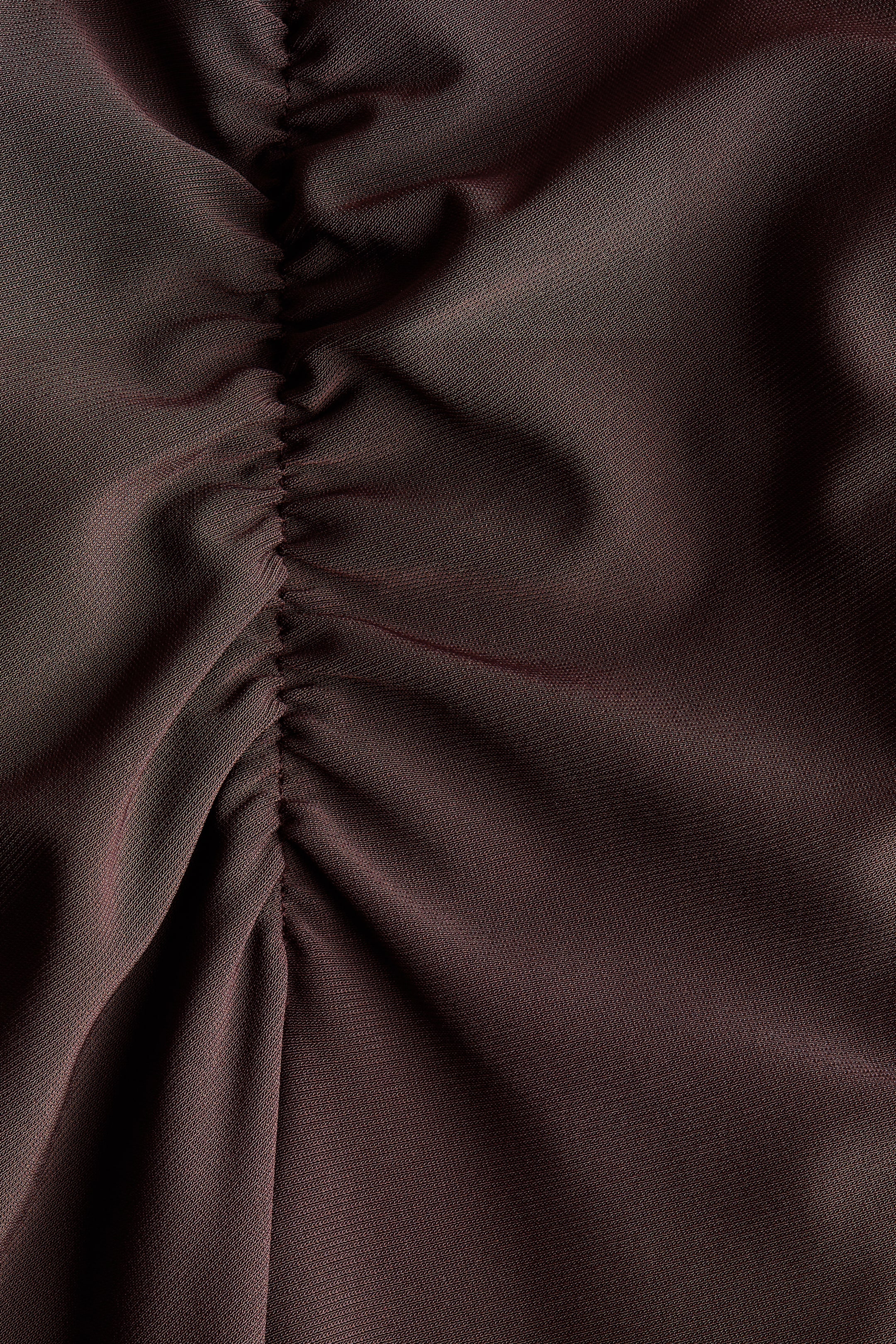 View larger image: Gathered strappy dress - Dark brown - Ladies | H&M IN 4