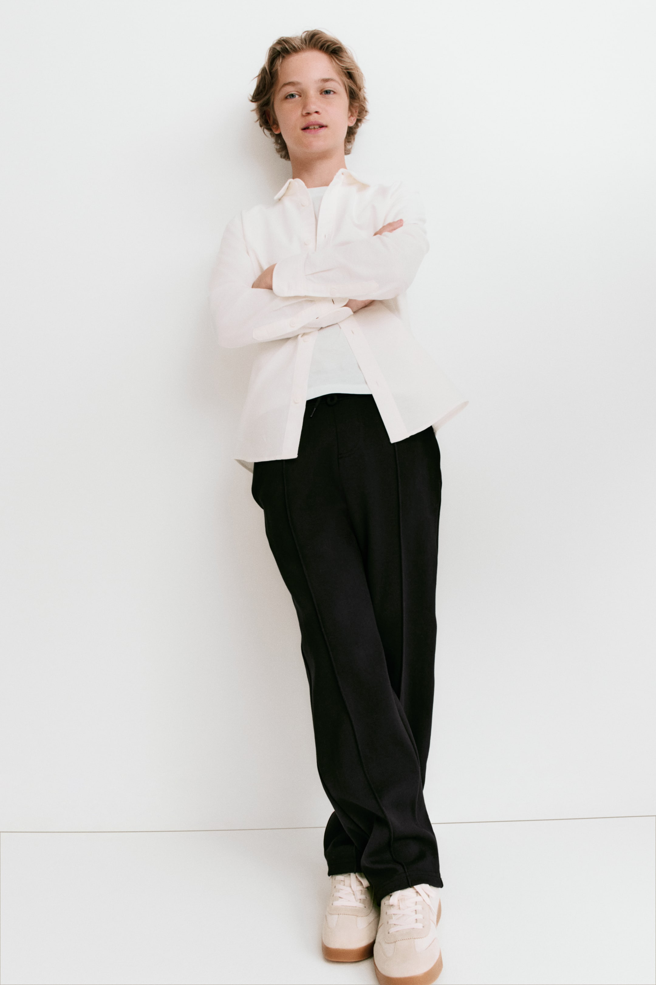Детские брюки H&M Straight-Leg Piqué Joggers — фото 3
