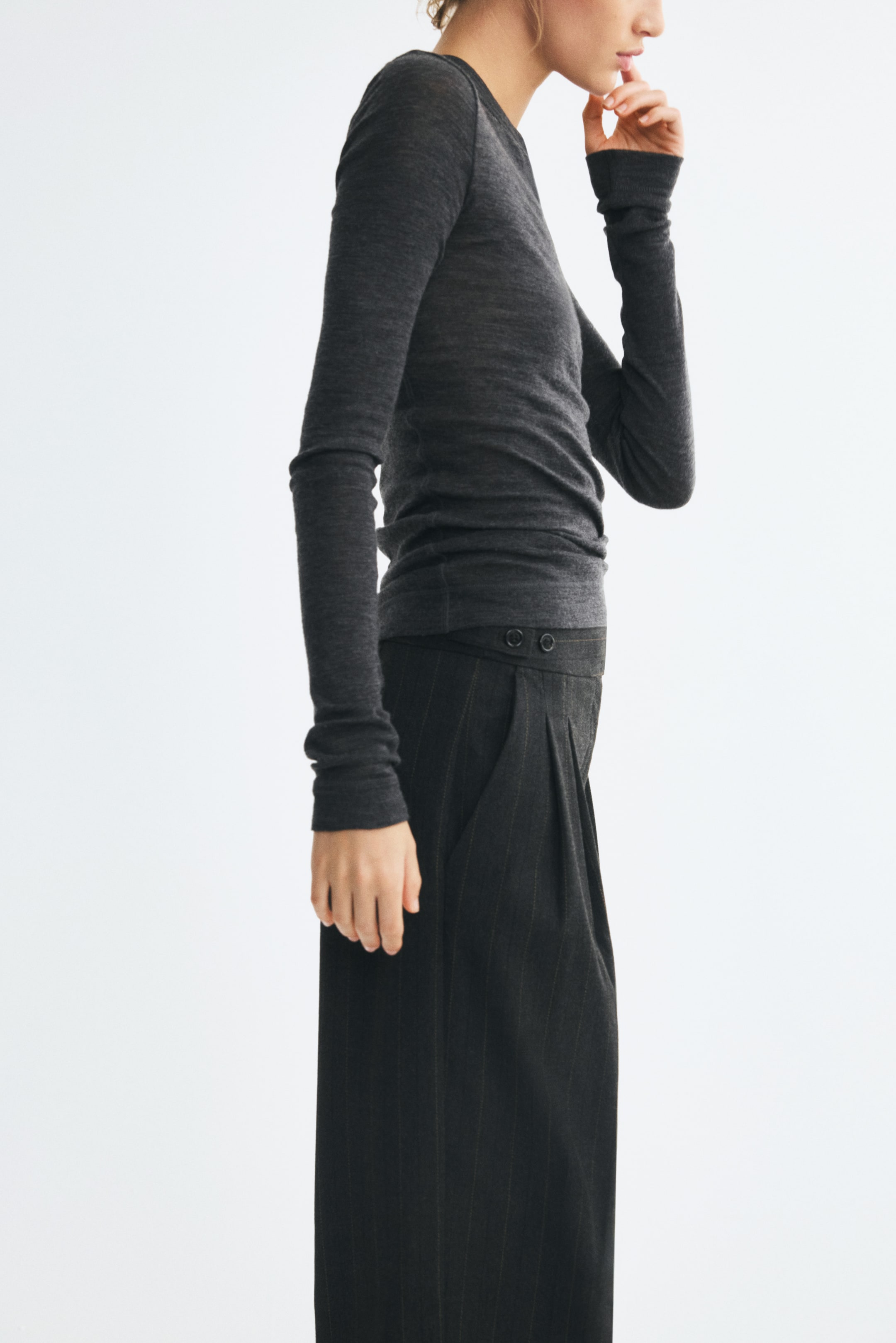 Wide-Leg Dress Pants