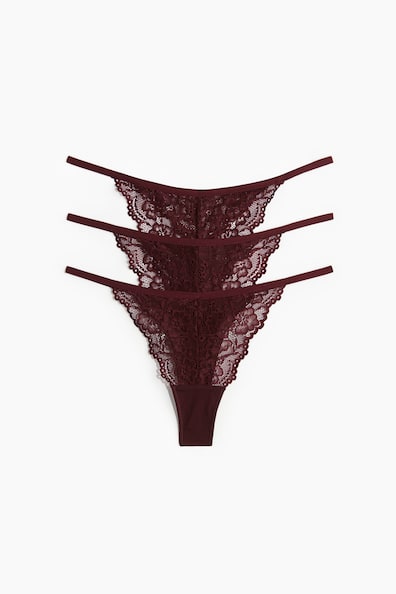 Thongショーツ 3枚セット タンガスタイル レース