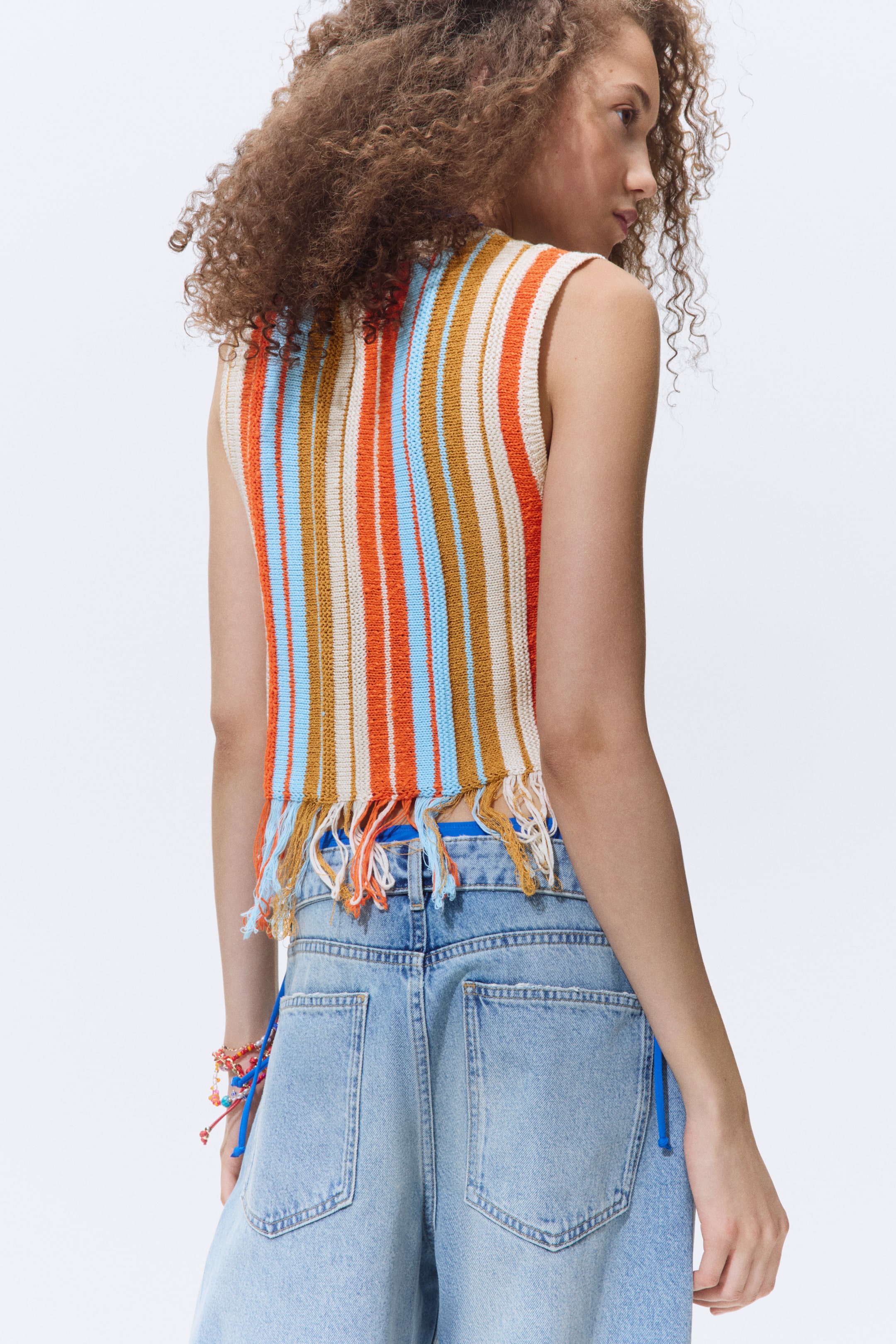 Haut en tricot avec franges