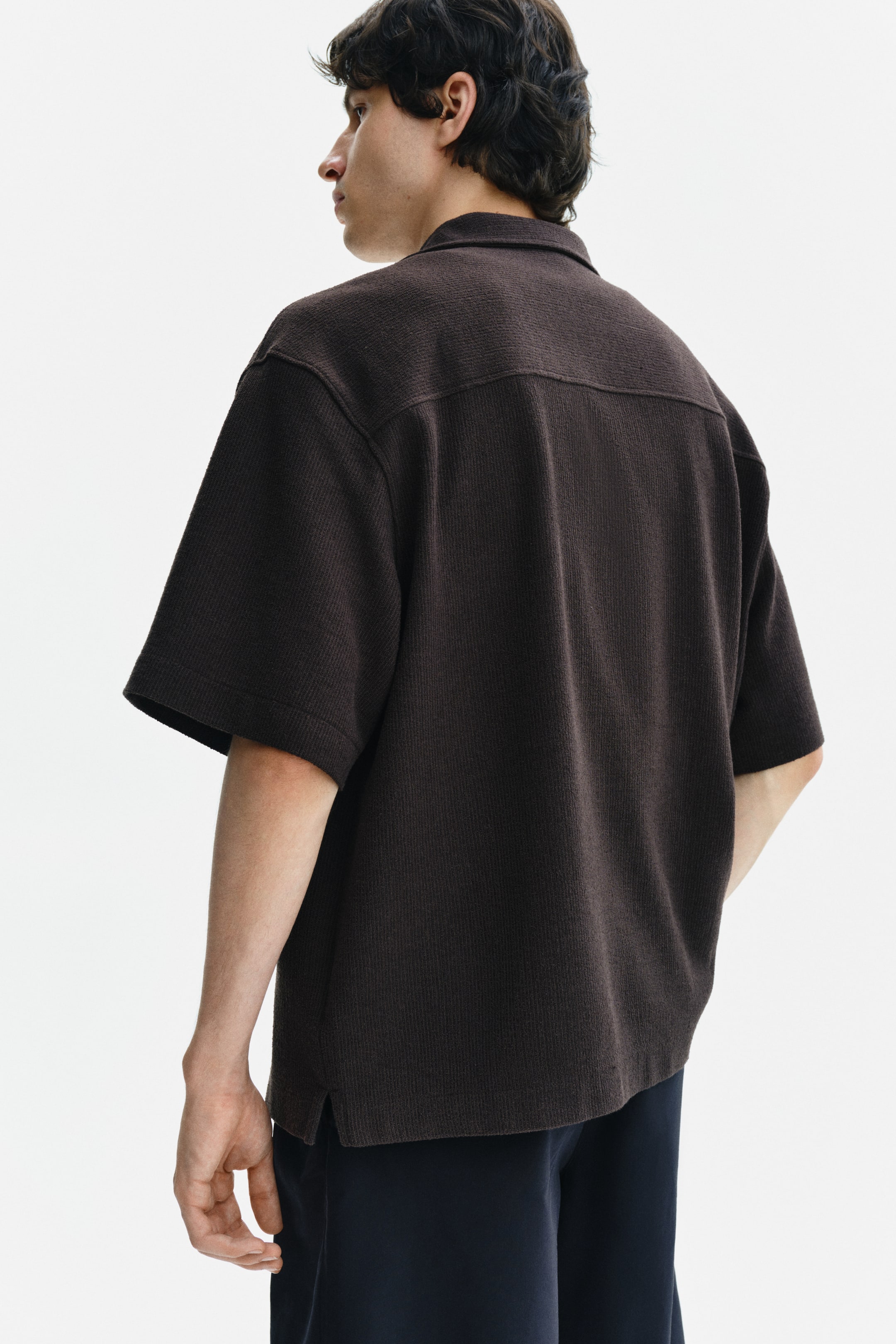 Chemise décontractée à col cubain