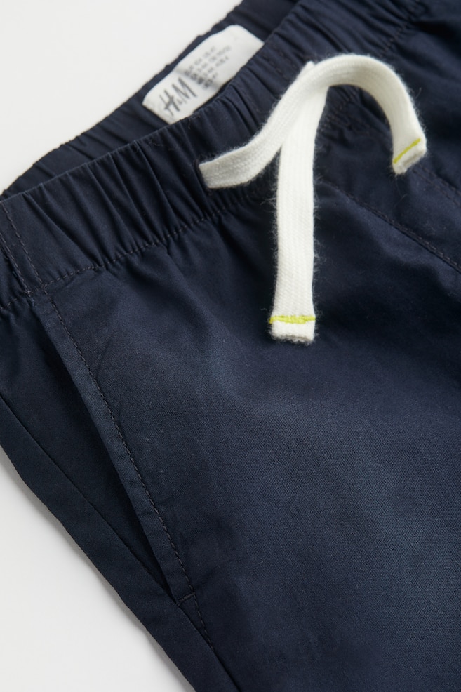 Cotton shorts - Navy blue/Beige/Black - 2
