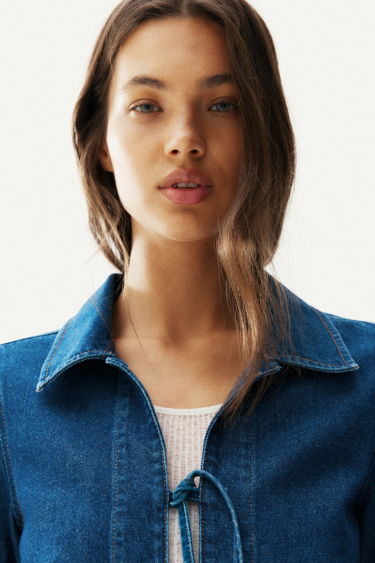 Tie-Front Denim Jacket - image 5
