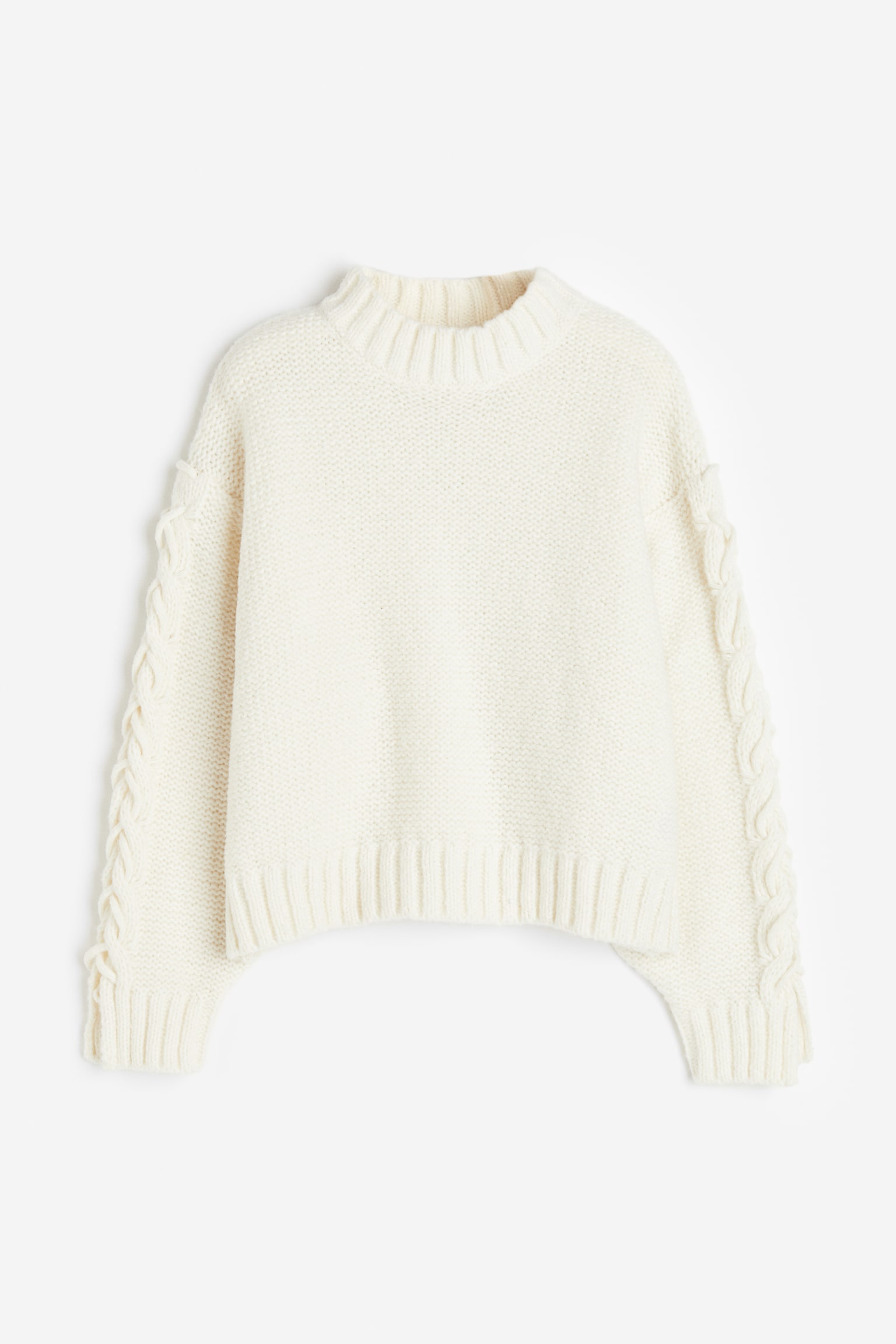 Lacing-detail jumper - Cream - 1