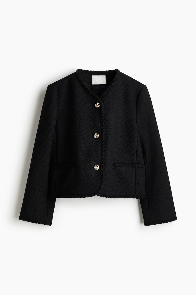 Veste en bouclette - Noir/Noir/blanc chiné/Blanc/noir - 1