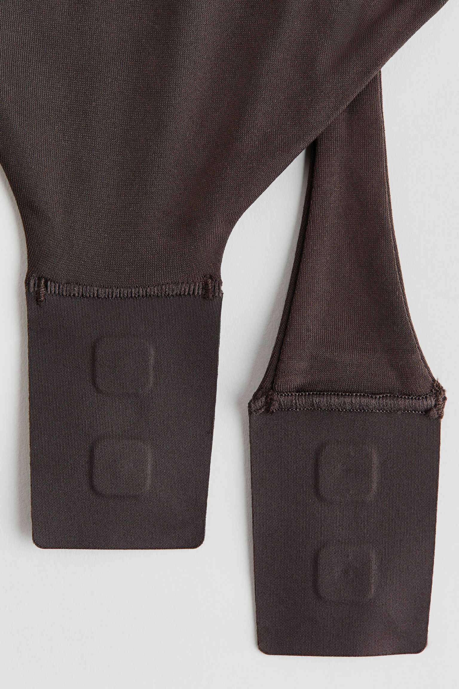 Sculpting Tangabody mit Langarm - Dunkelbraun/Schwarz/Helles Mattrosa - 3