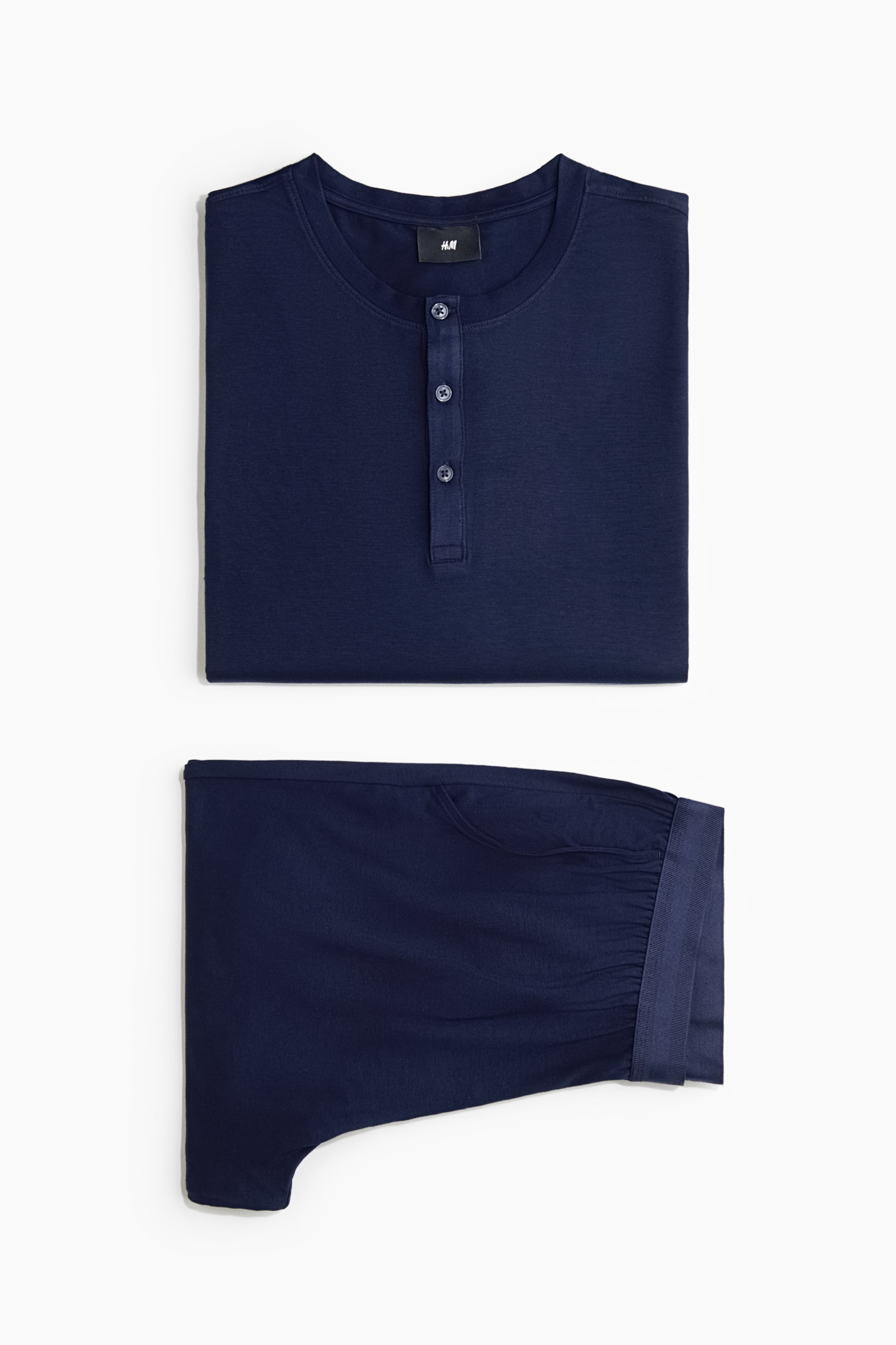 View larger image: 2-piece pyjama set - Navy blue - Men | H&M 1
