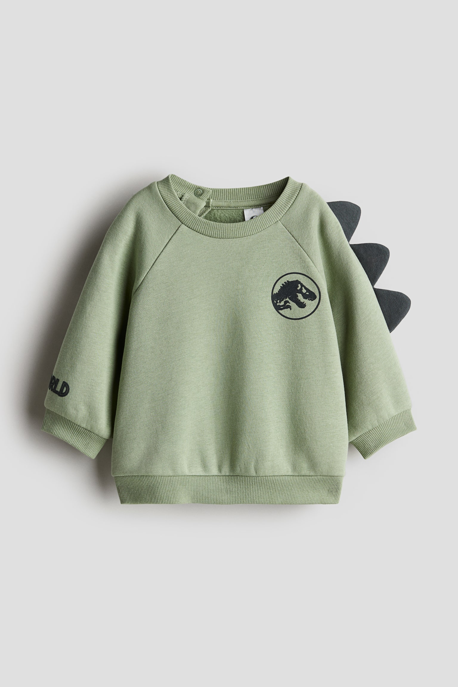 Crew-neck sweatshirt - Green/Jurassic World/White/Mickey Mouse - 1