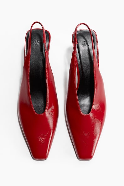 Escarpins TANAGRA En Tissu Rouge Vif - Taille 40 EU (US 8) - Talon 2-7cm - Occasion Très Bon état
