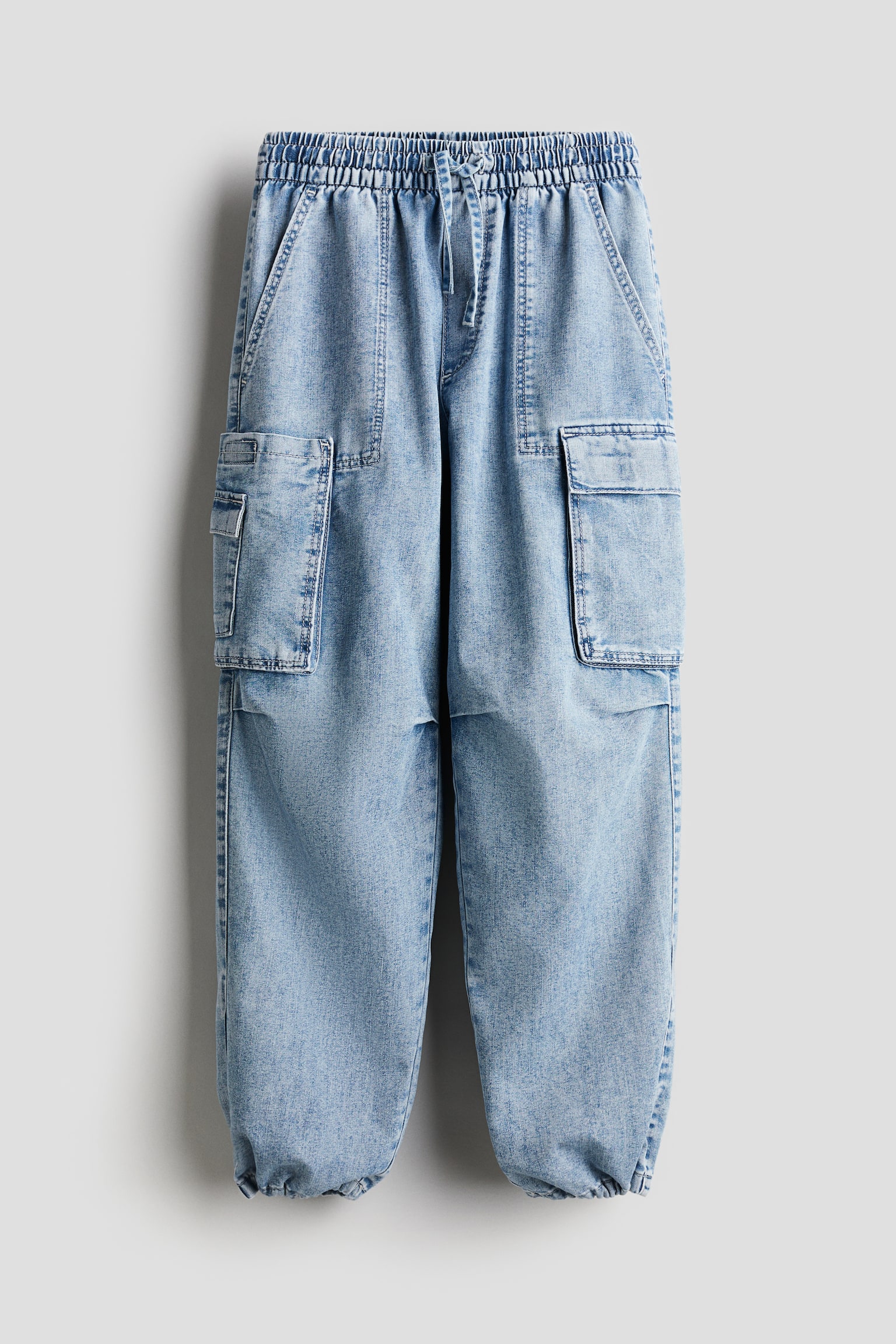 Parachute Pants - Denim blue/Beige/Dark grey - 1