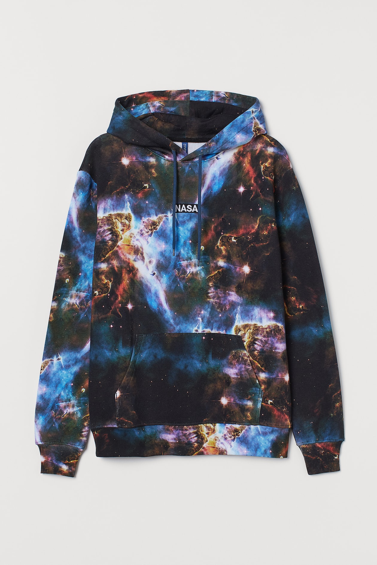 Printed hooded top Black/NASA Men H&M HK
