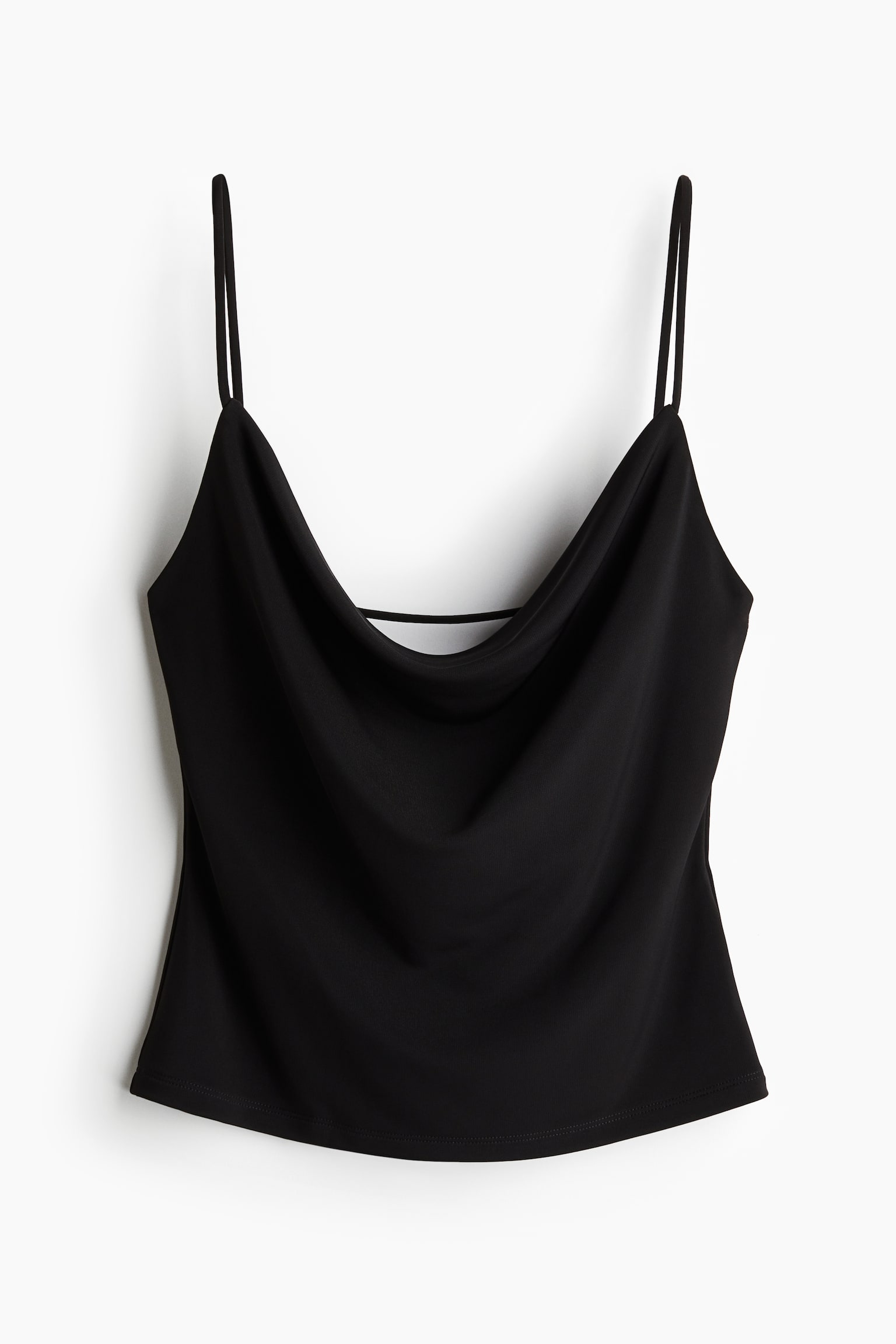 Cowl Neck Cami - Black/White/Khaki green - 2