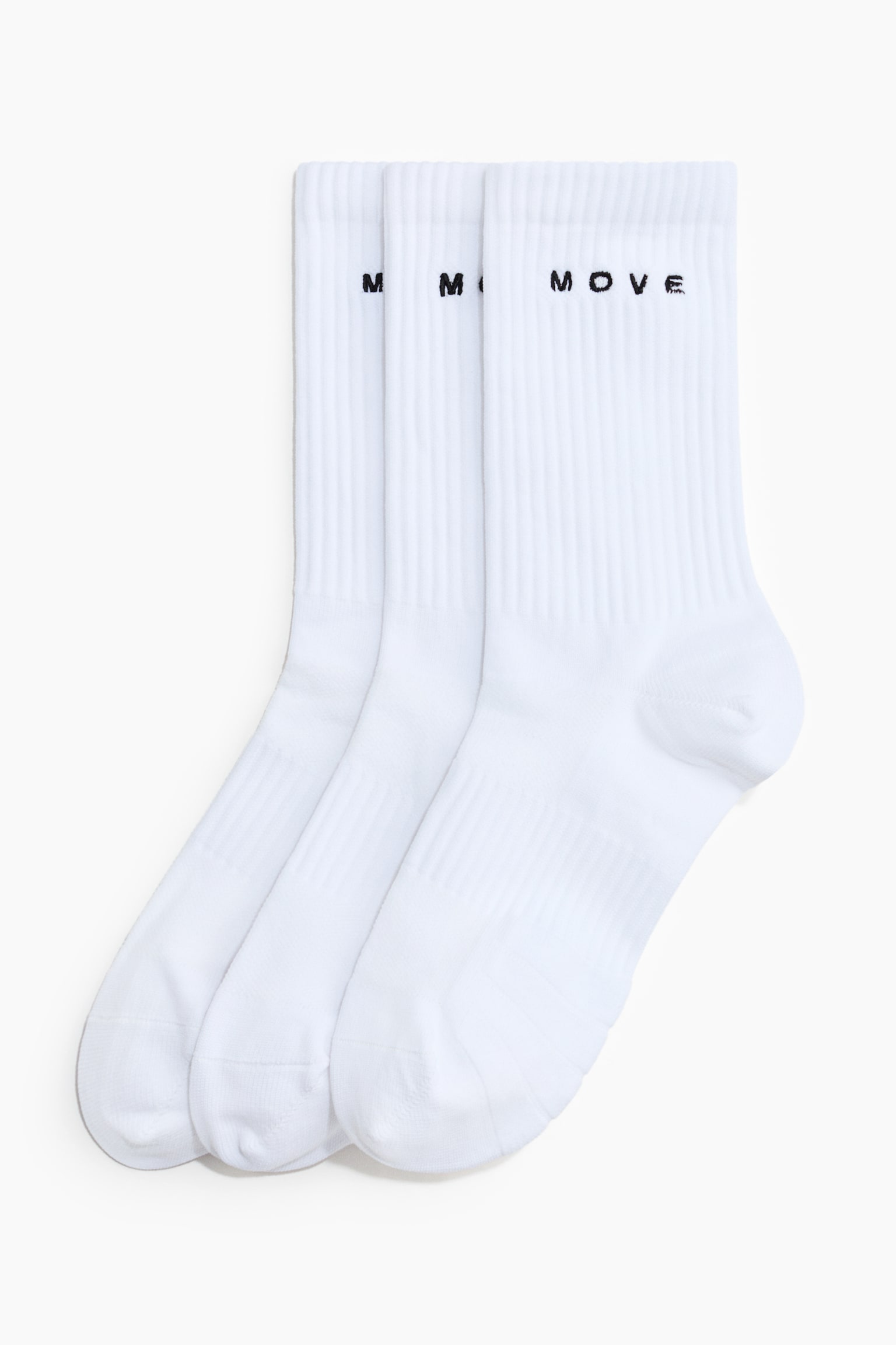 3-Pack Sports Socks with DryMove™ - White