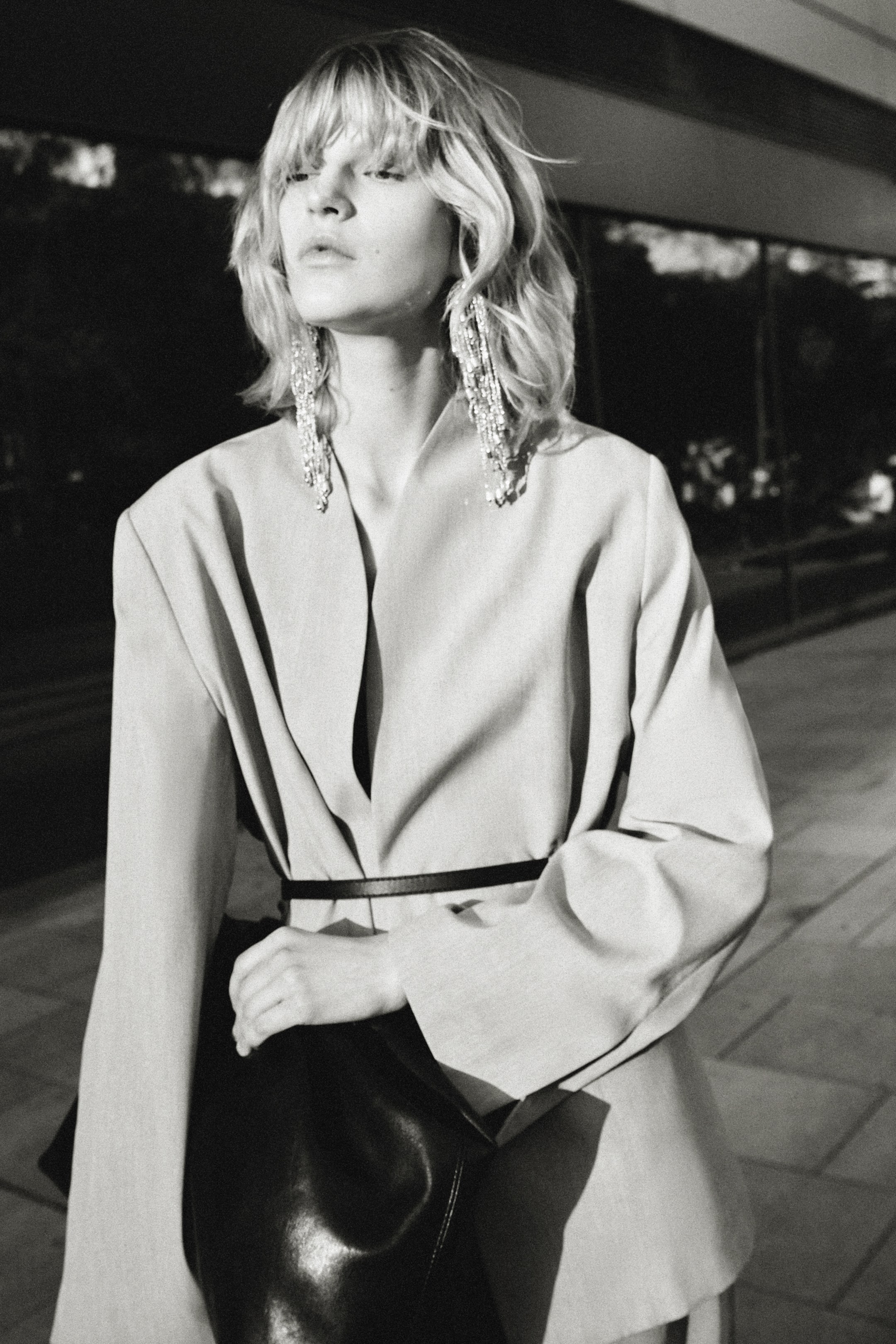 View larger image: Belted blazer - Beige - Ladies | H&M 1