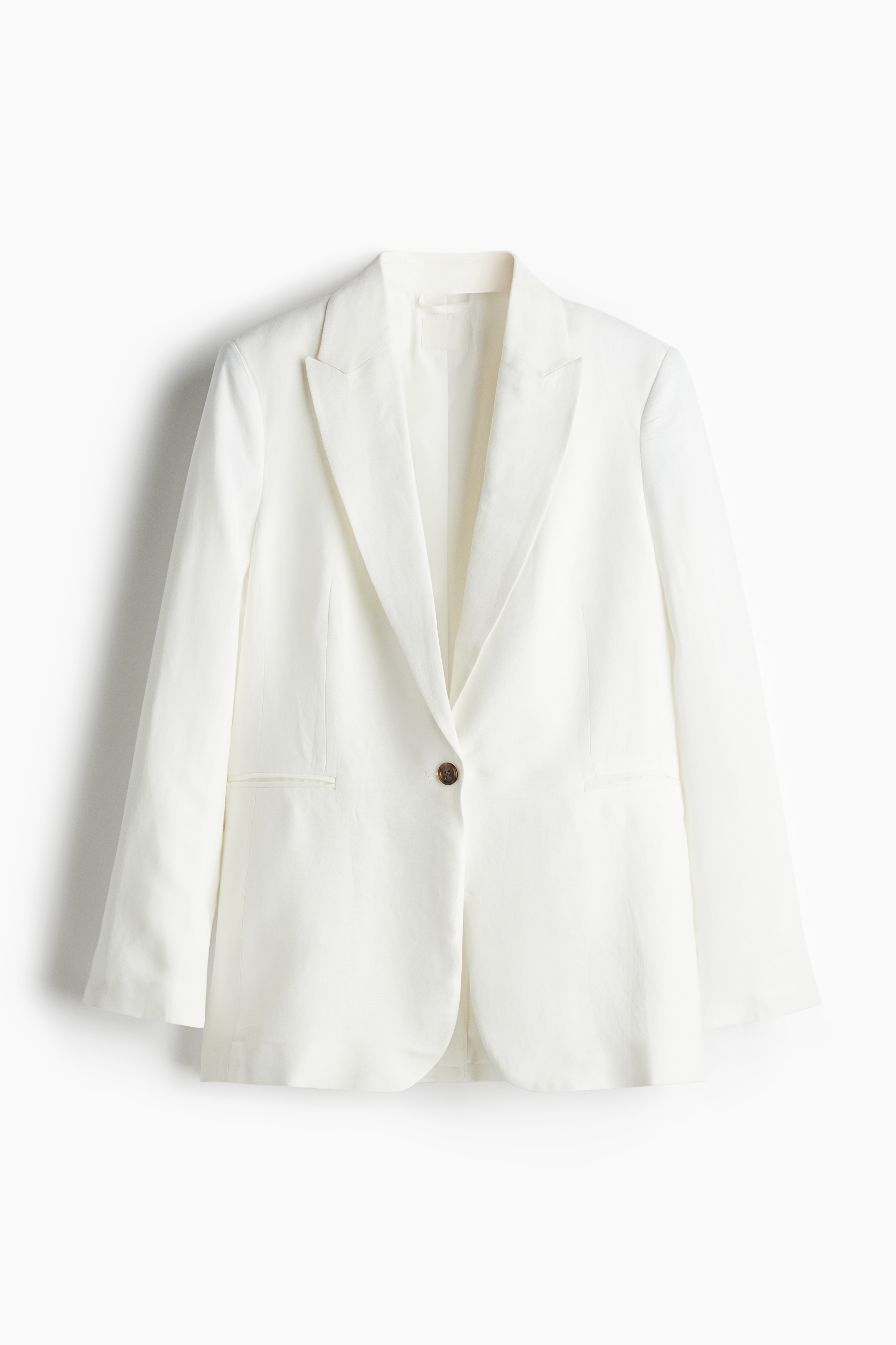 Pellavasekoitteinen bleiseri - Valkoinen