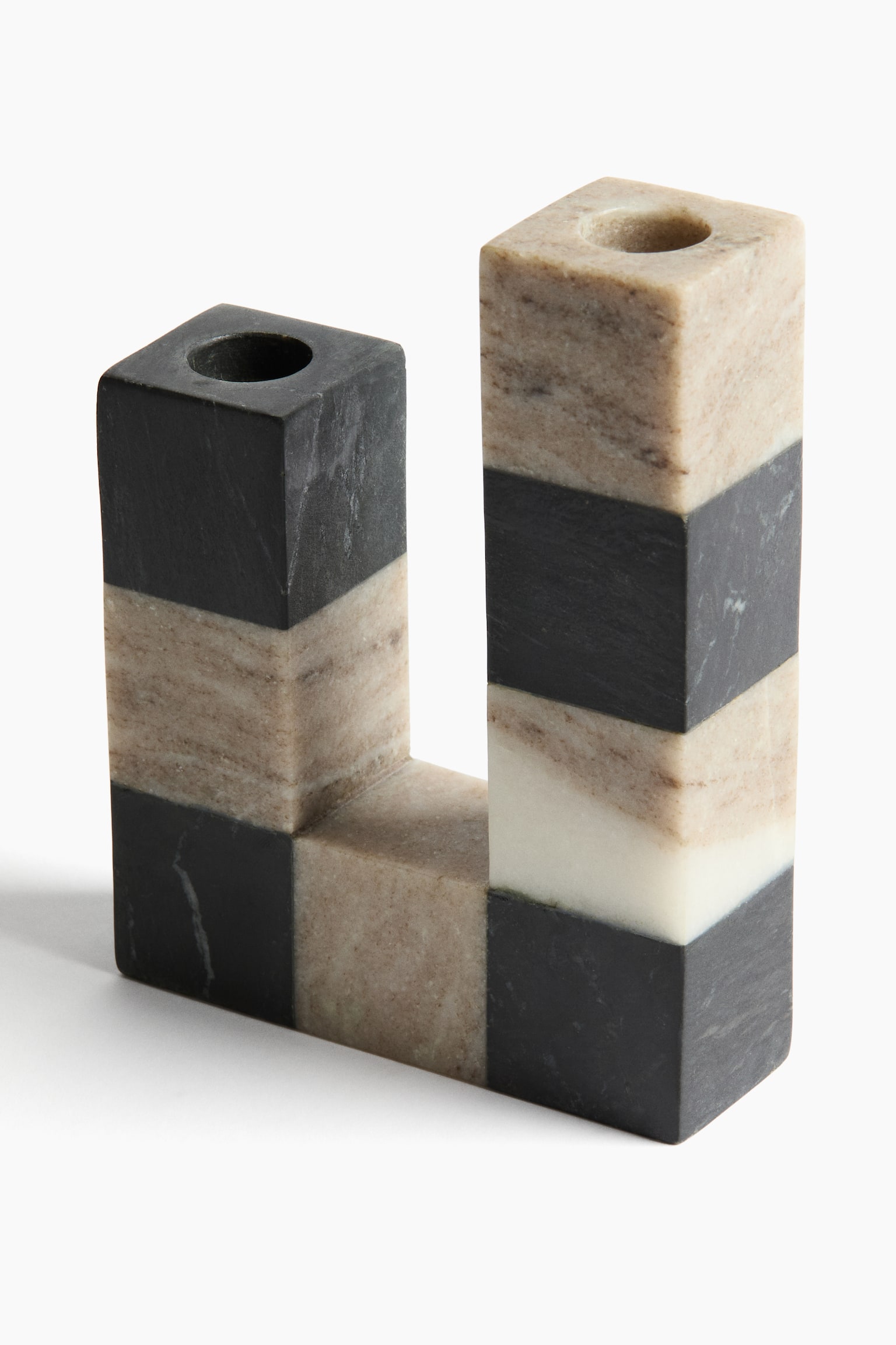 마블 칸델라브라 - 베이지/블랙 체크 - 5