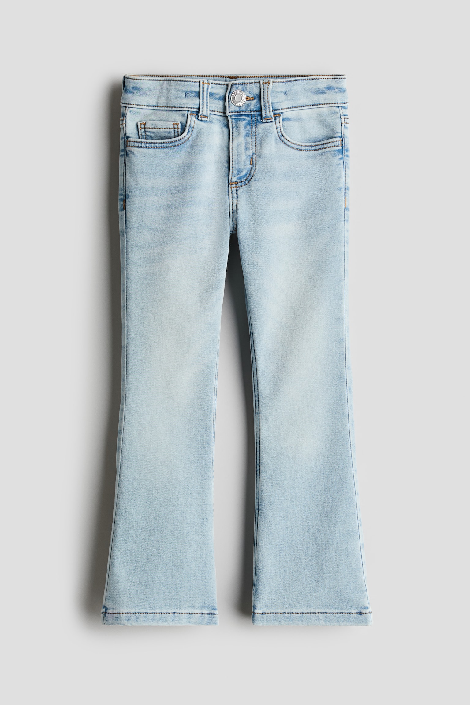 Super Soft Flared Leg Jeans - Light denim blue/Denim blue/Denim blue/Washed out black - 1