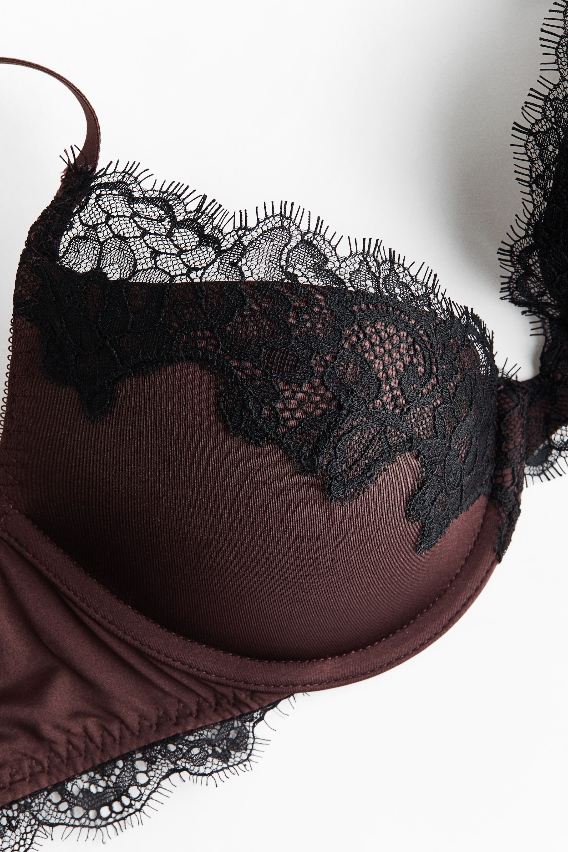 Microfiber and Lace Push-Up Bra