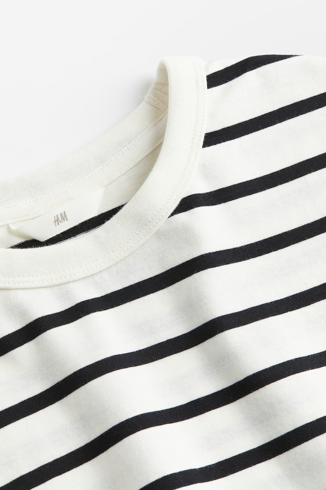 Cotton jersey top - White/Black striped/White/Green striped/Black/Cream striped/Pink/Striped/dc - 5
