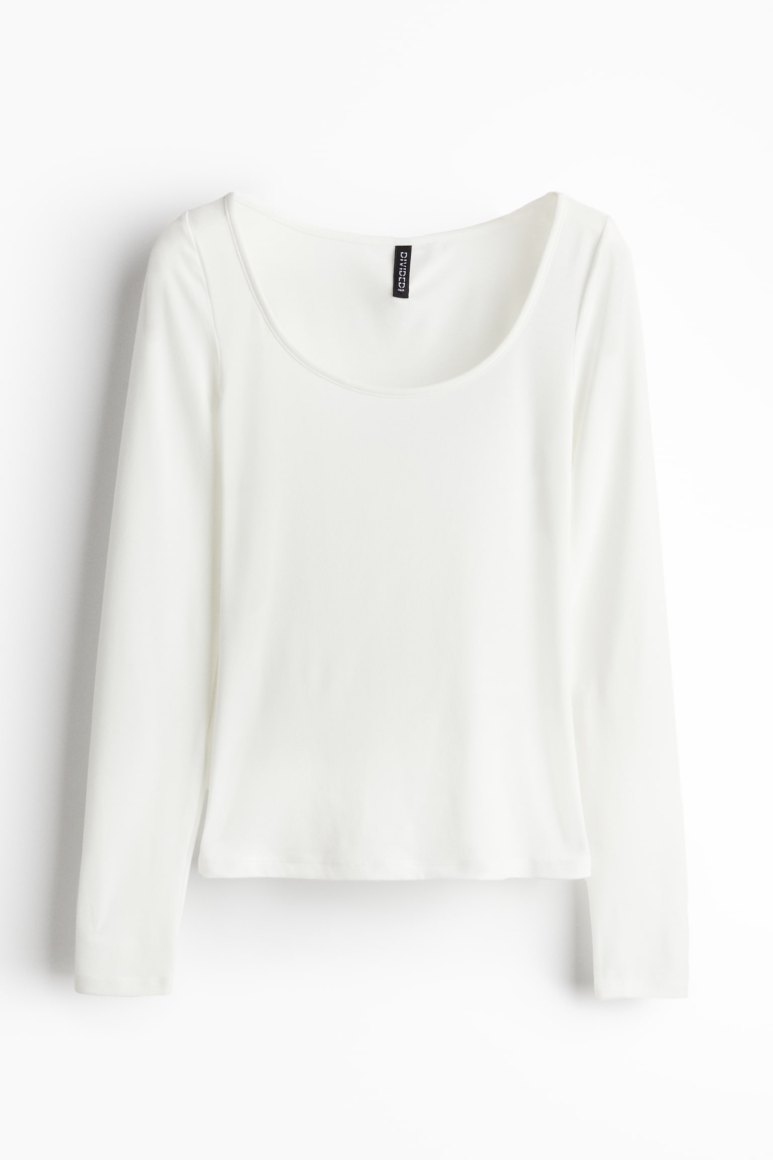 Scoop-Neck Top - White - Ladies | H&M US