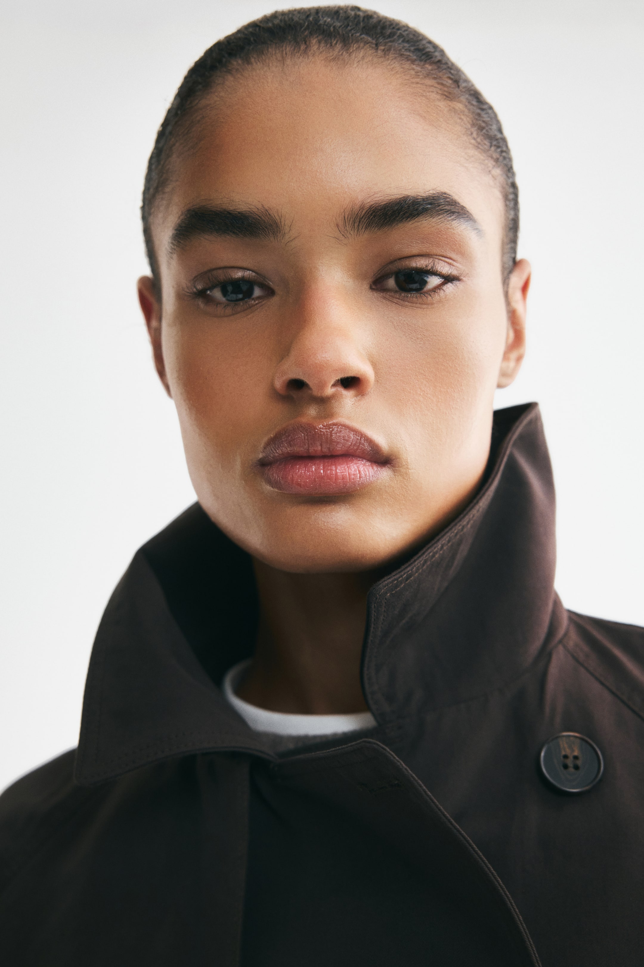 Short Tie-Belt Trench Coat