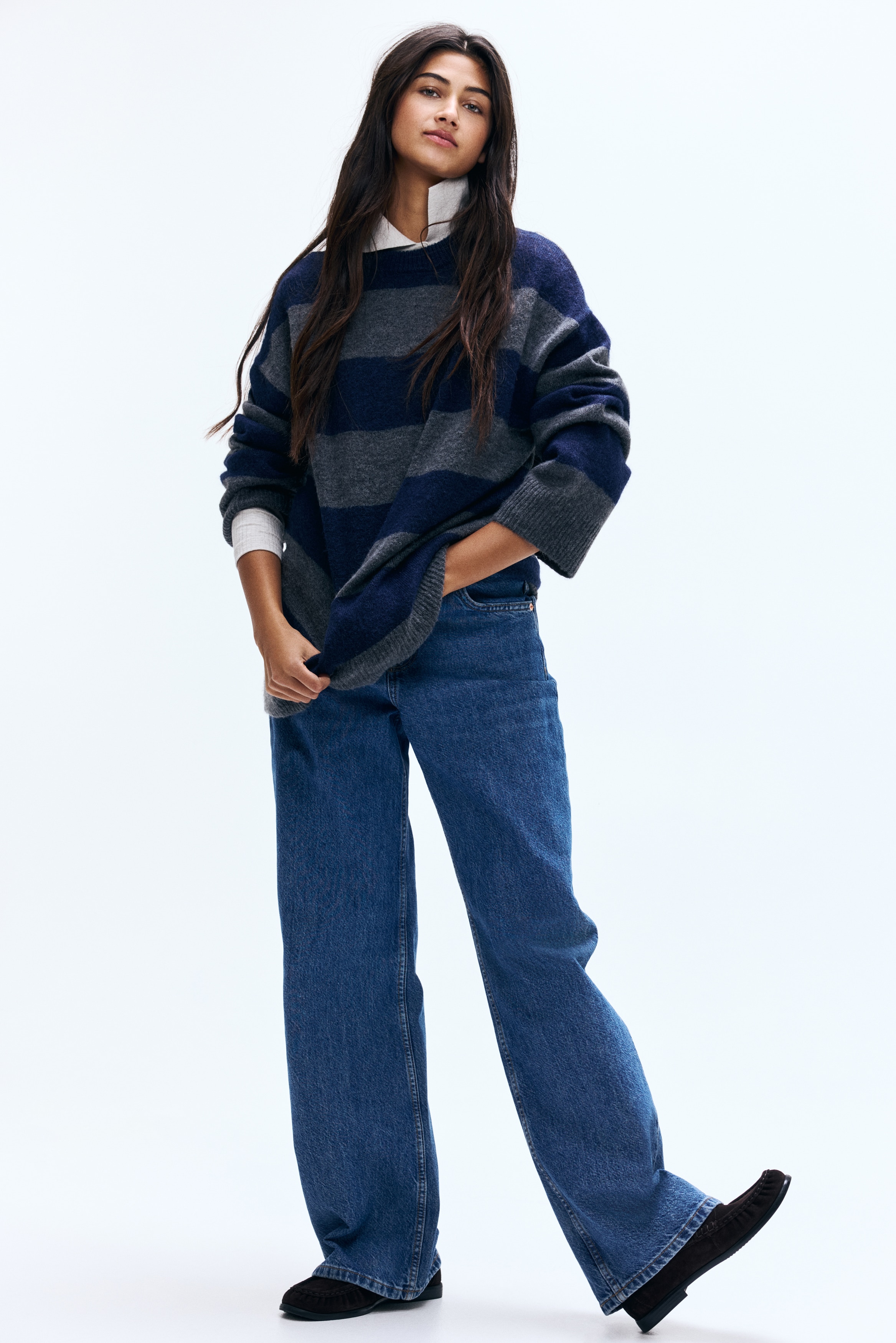 H & M - ルーズフィットセーター - ブルー