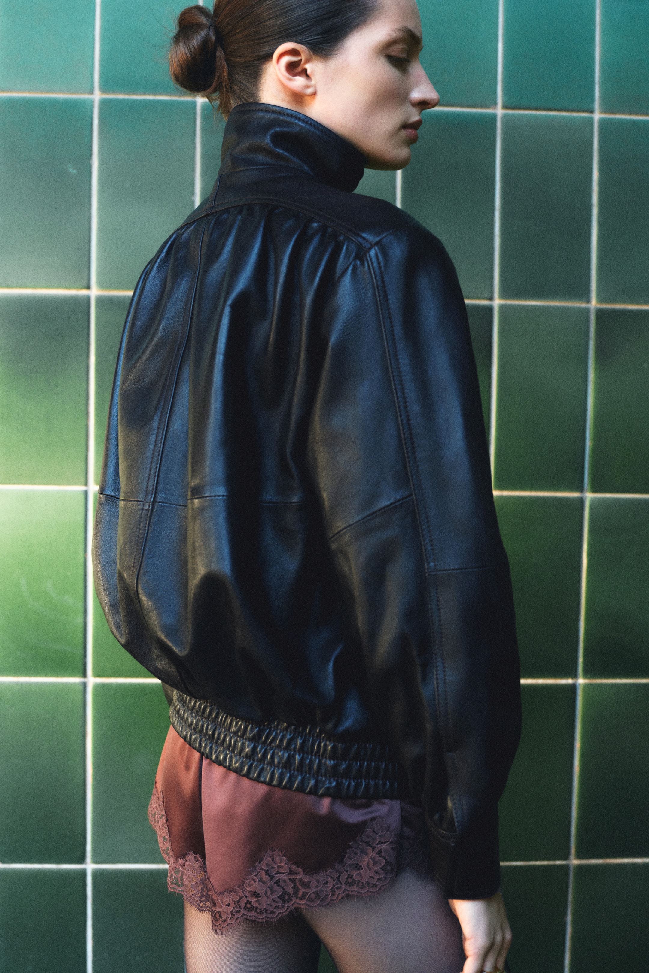 Oversized Leather Jacket