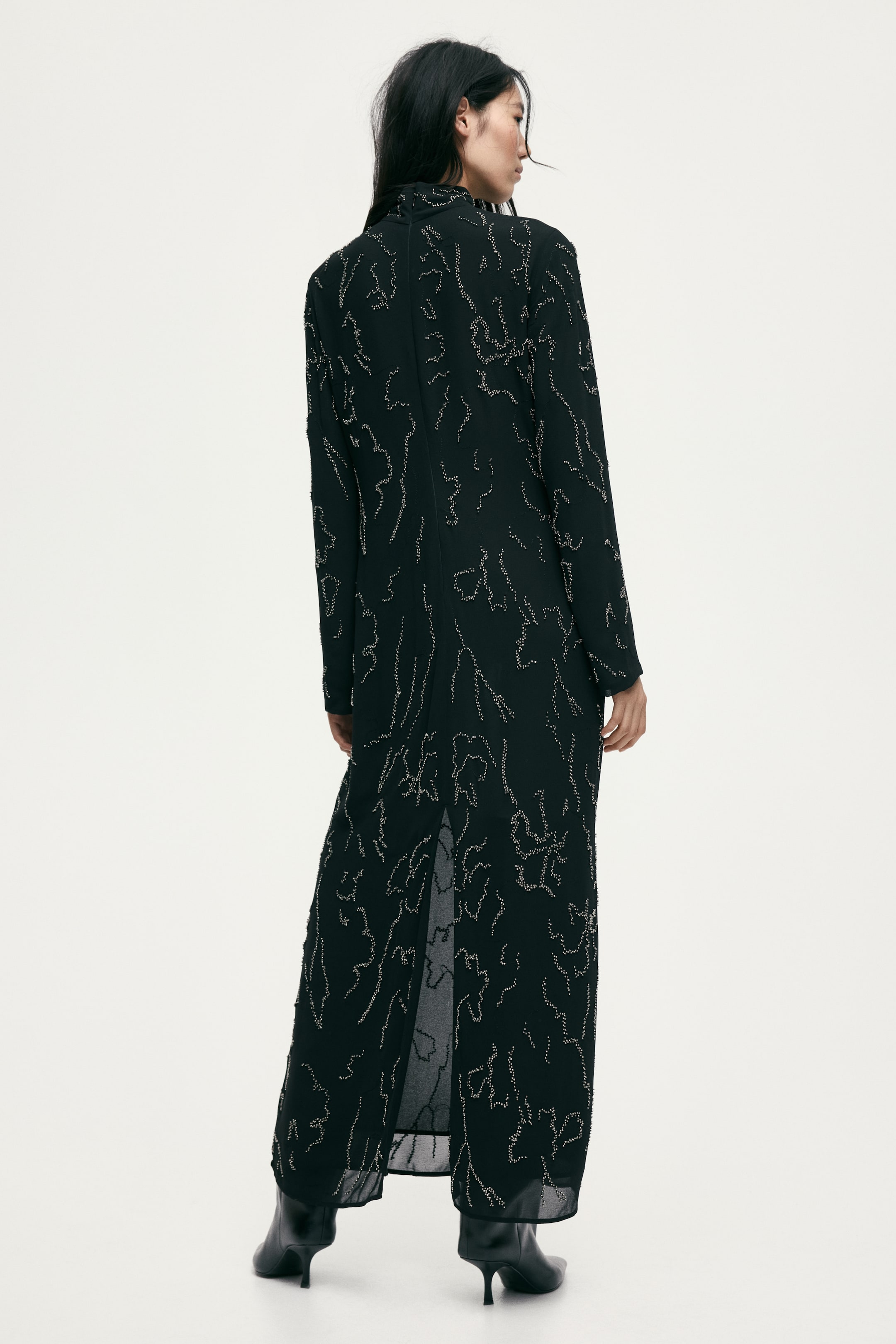 View larger image: Bead-embellished maxi dress - Black - Ladies | H&M US 4