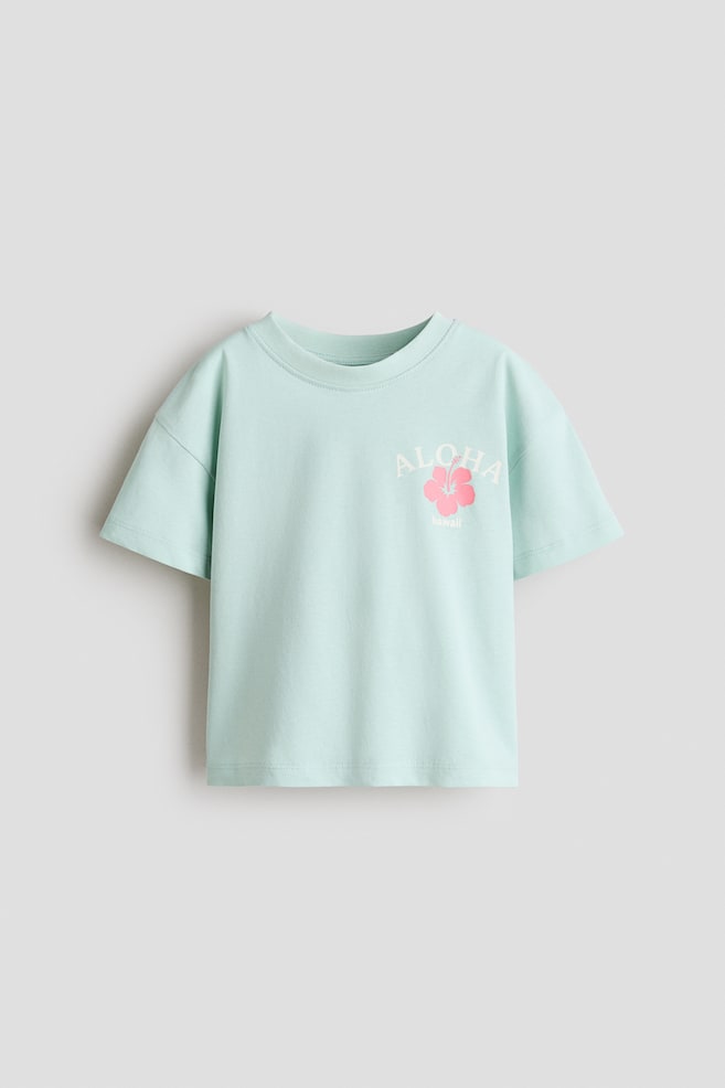 Printed T-Shirt - Light turquoise/Aloha/Cream/Great Days Ahead/Light pink/Hawaii/Light pink/Paris/White/Hello Summer/Cream/fruit/White/cherries/White/dotted - 1